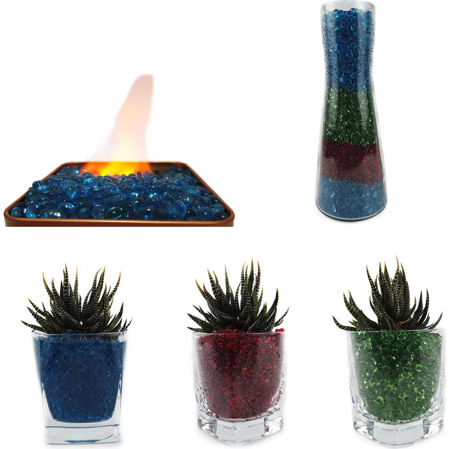 Perlas de vidrio decorativas Lustering 3-6mm Azul Marino 454g