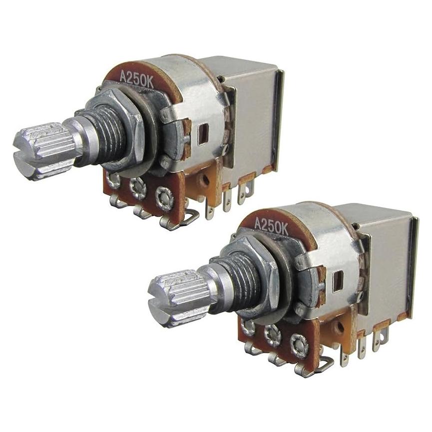 Potenciómetros de Guitarra FLEOR Push Pull A250K 15mm