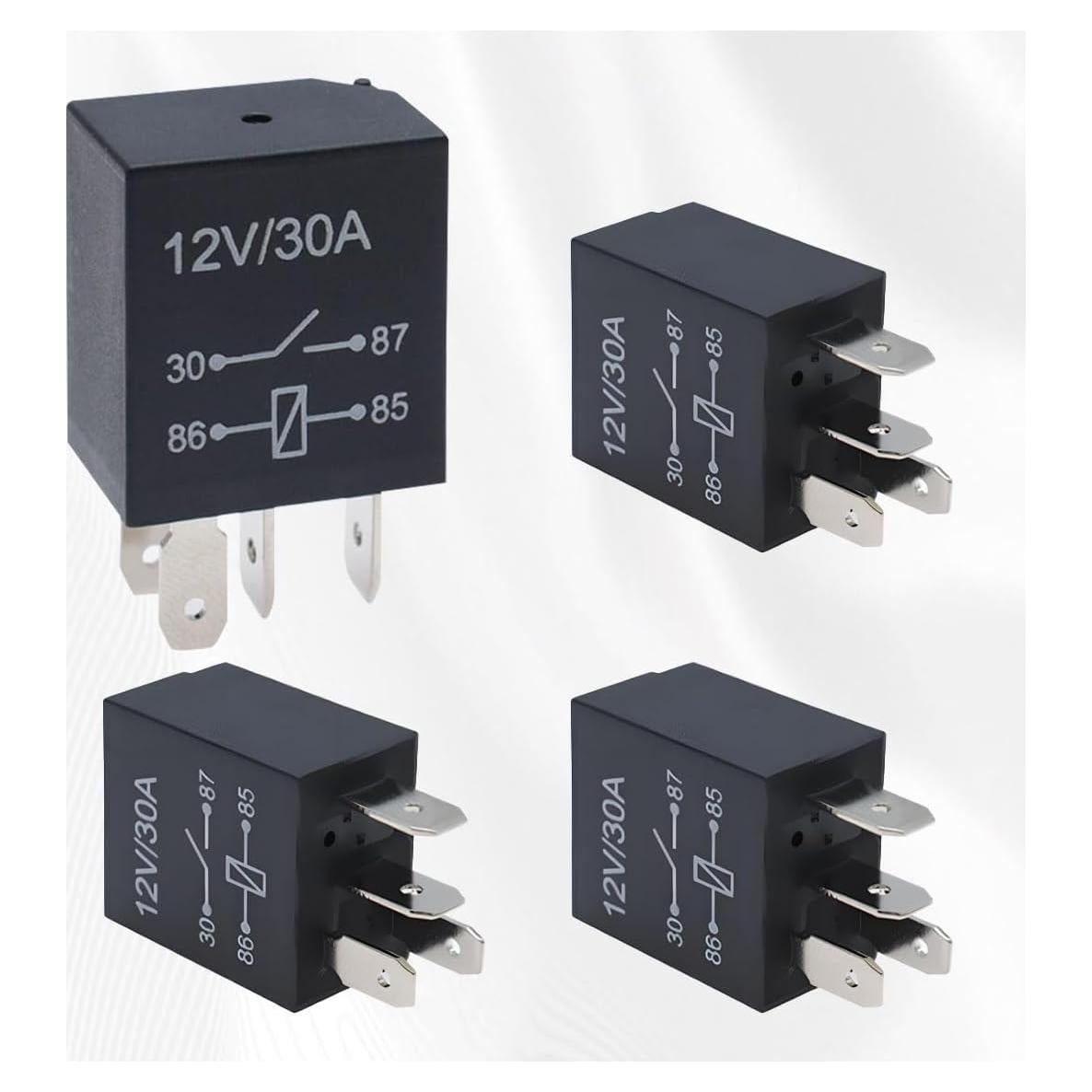 Relé Automotriz 12V 30A JOYCOURT 4 Pines Multiusos