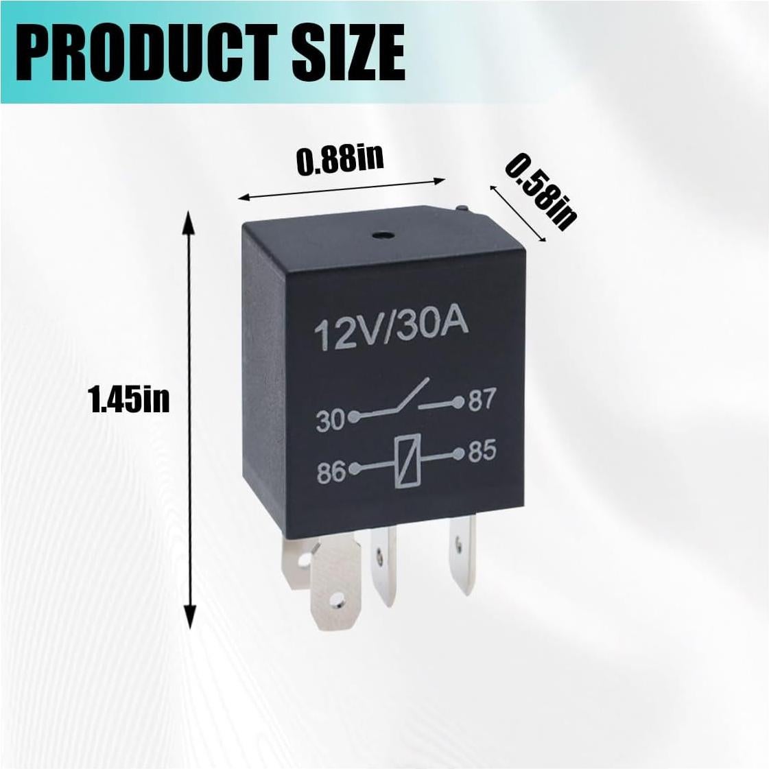 Relé Automotriz 12V 30A JOYCOURT 4 Pines Multiusos