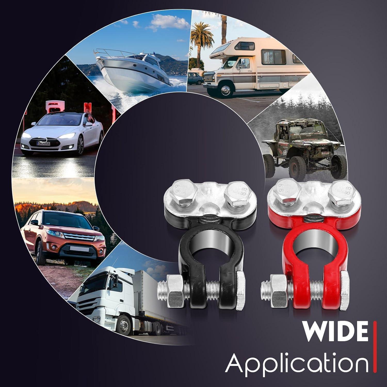 Juego de Conectores de Batería Tallew 4 Piezas Galvanizados