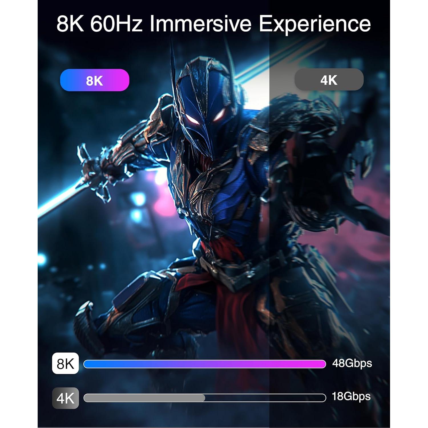Cable HDMI 2.1 BlueRigger 0.91m Ultra Alta Velocidad 8K 48Gbps