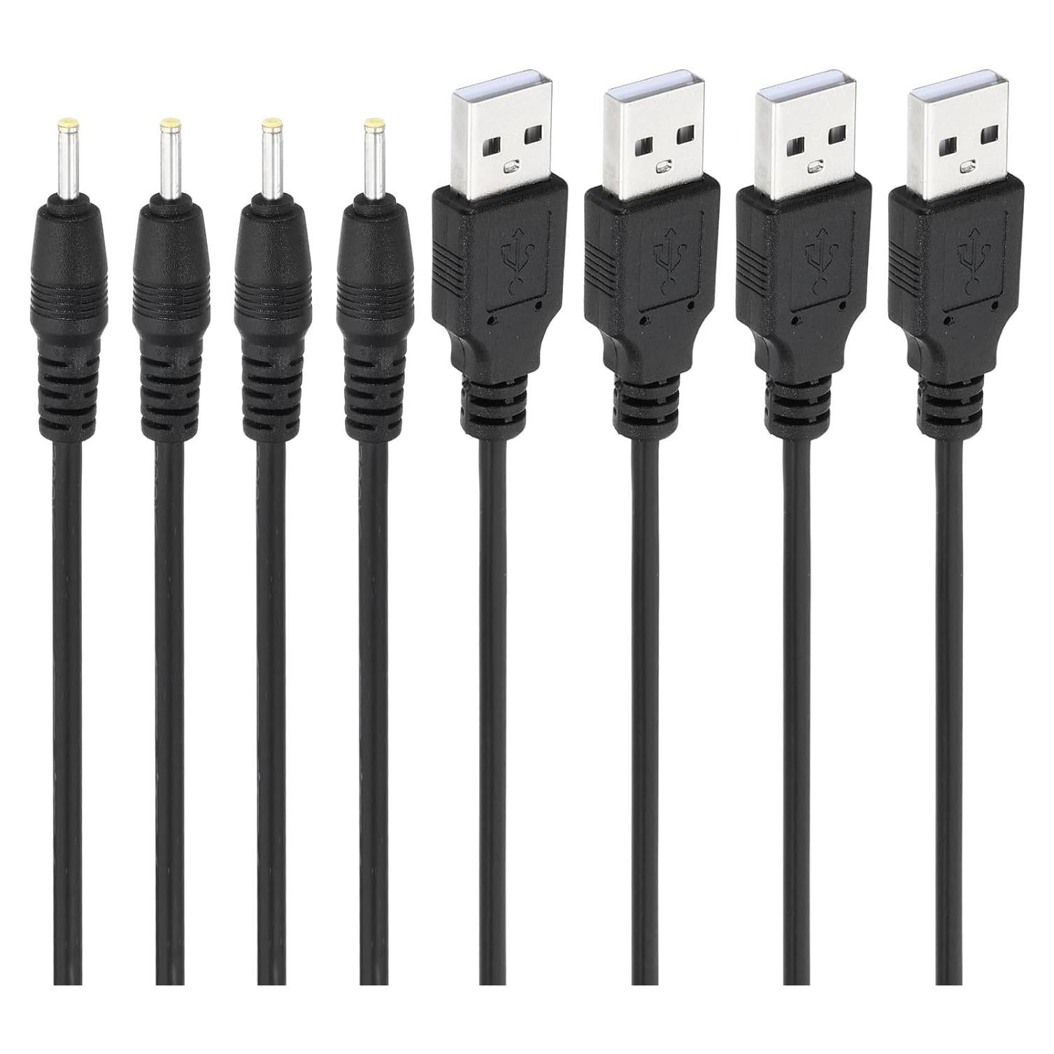 Cable de Alimentación USB a DC 2.5x0.7mm PATIKIL - 4 Piezas