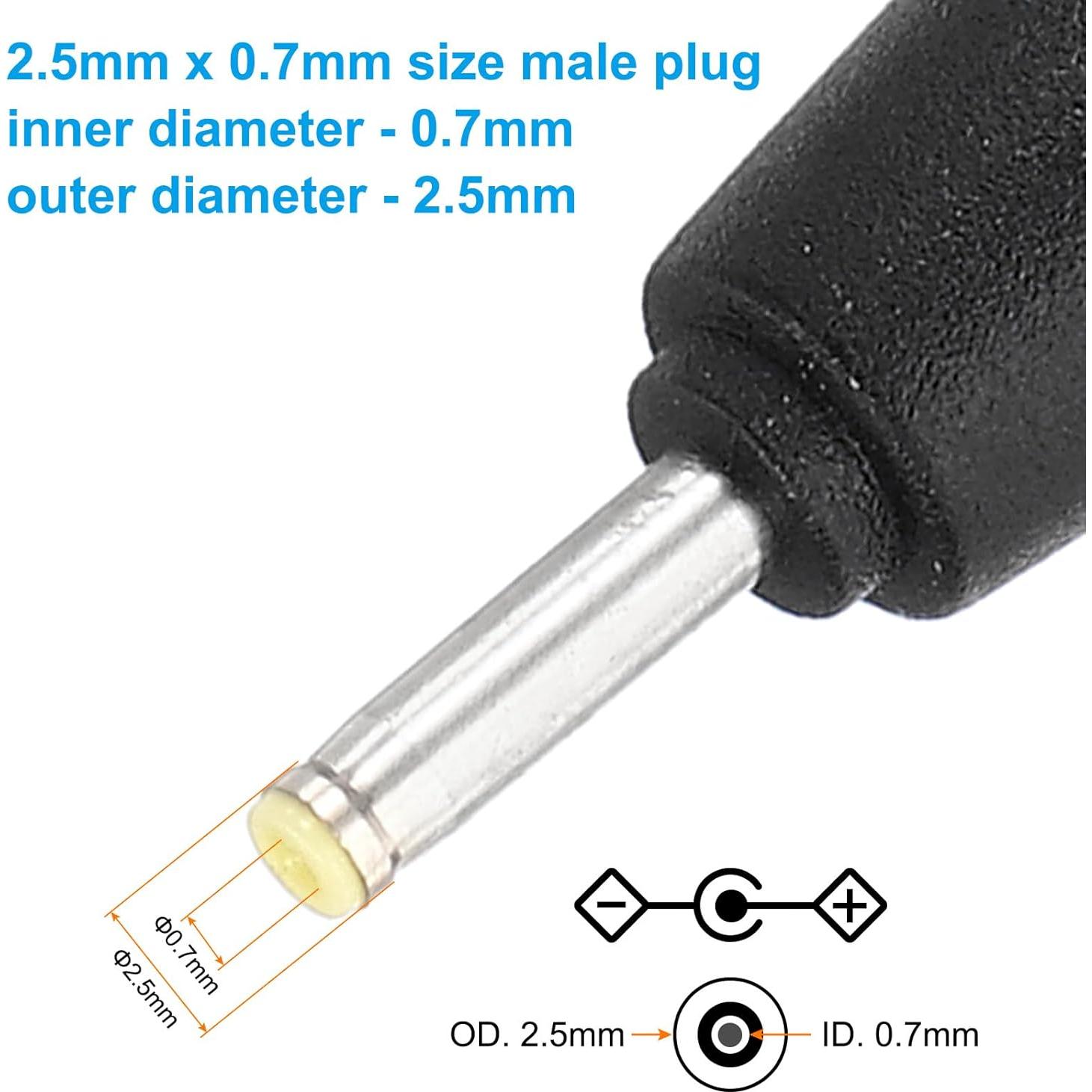 Cable de Alimentación USB a DC 2.5x0.7mm PATIKIL - 4 Piezas