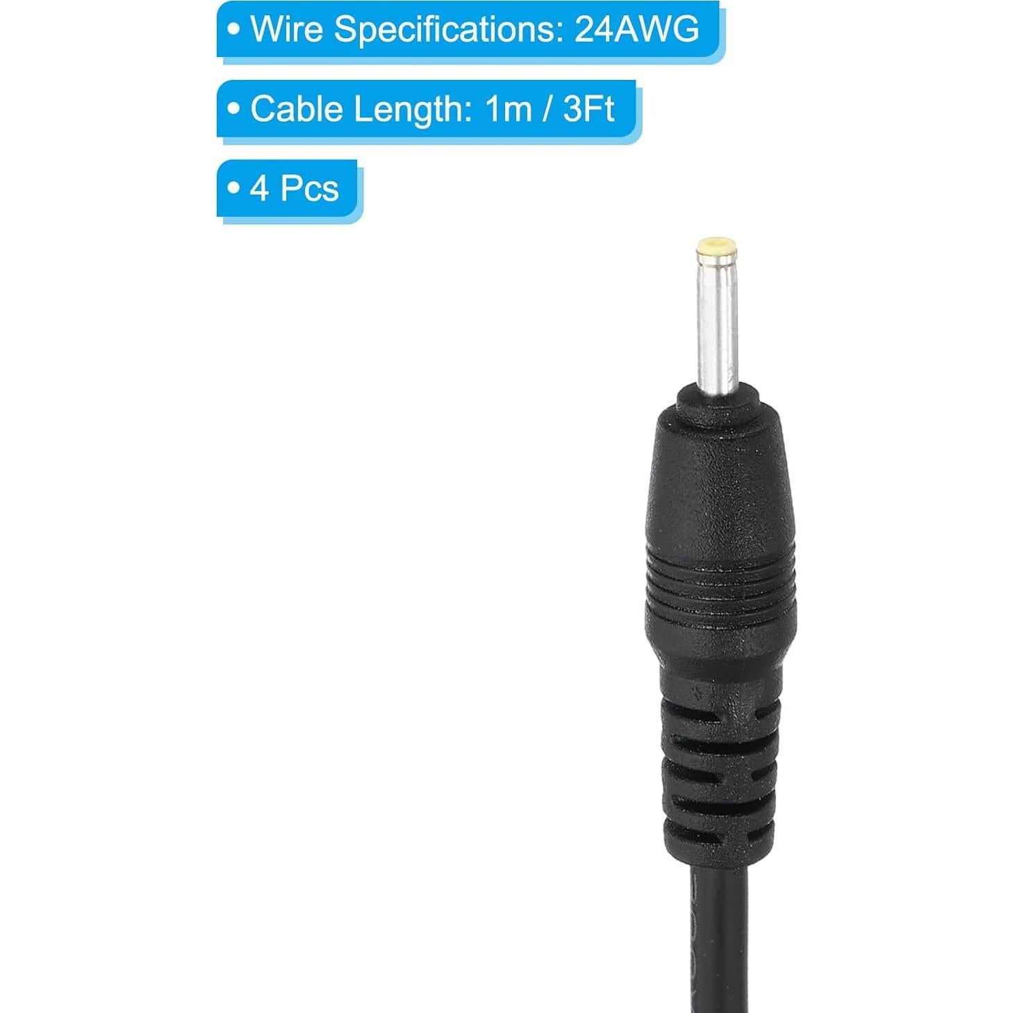 Cable de Alimentación USB a DC 2.5x0.7mm PATIKIL - 4 Piezas