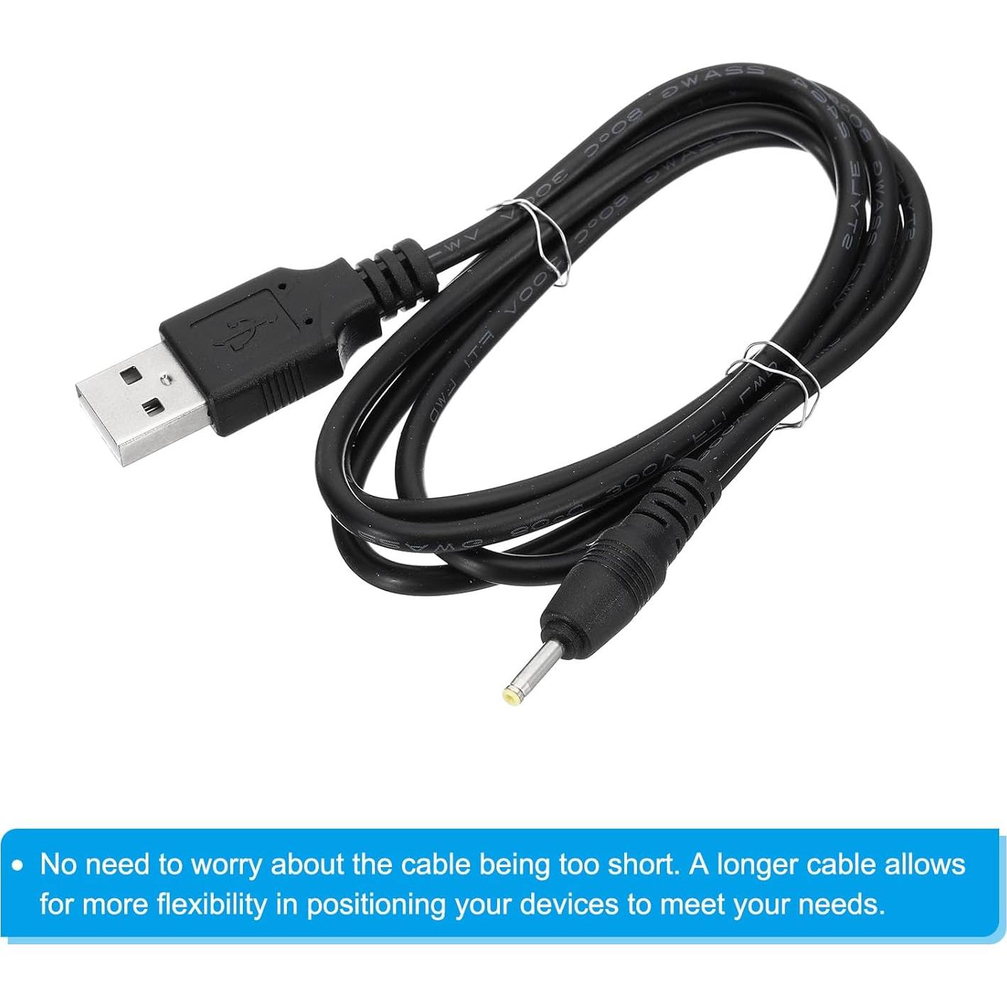 Cable de Alimentación USB a DC 2.5x0.7mm PATIKIL - 4 Piezas