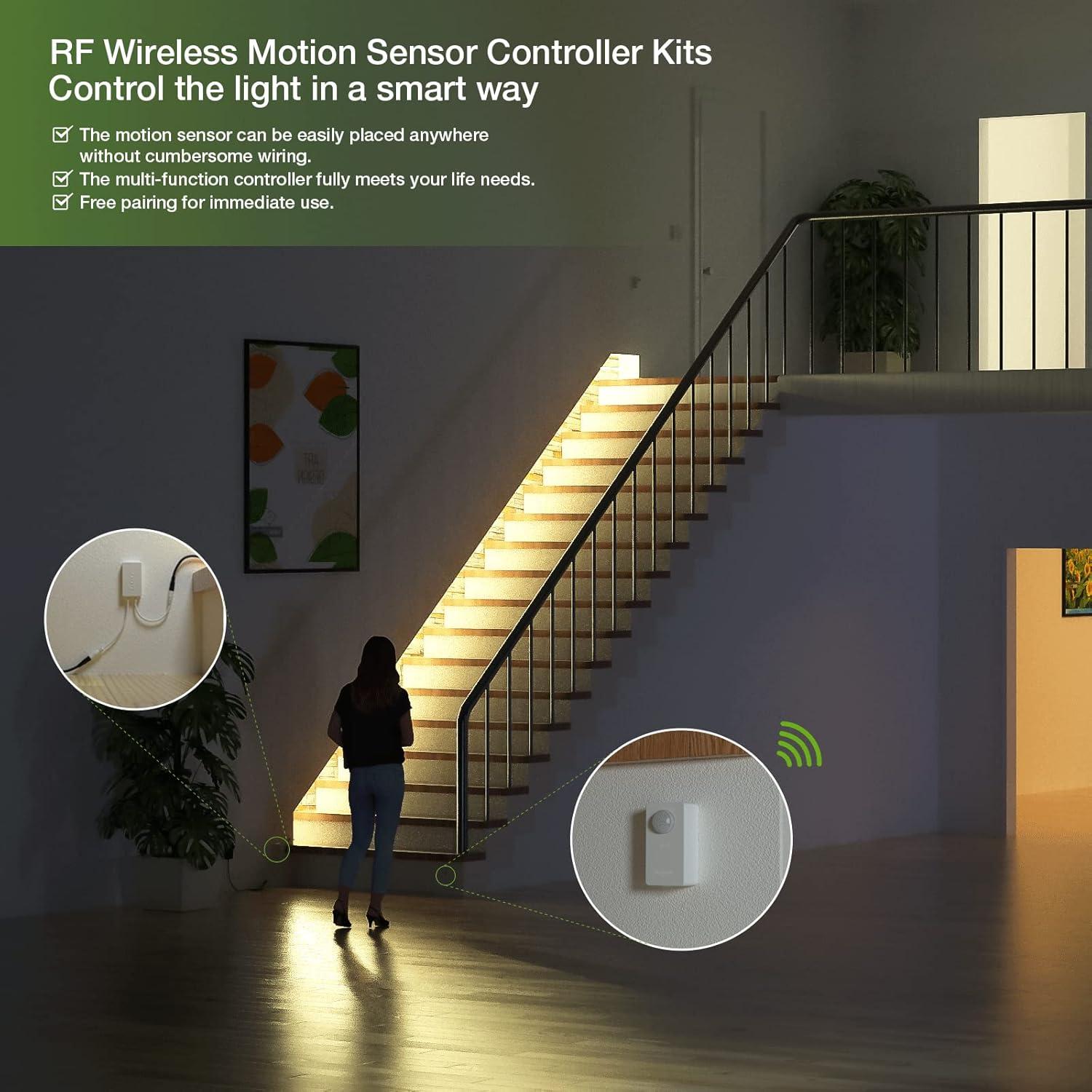 Kit Controlador Sensor Movimiento Inalámbrico RAYZEEK RZ016 12-24V