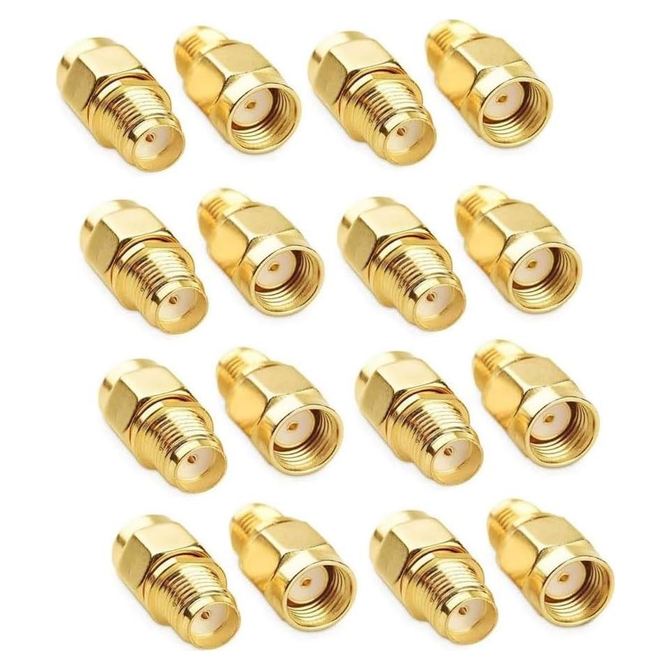 Adaptador Coaxial CORONIR 16Pcs SMA Femenino a RP-SMA Masculino