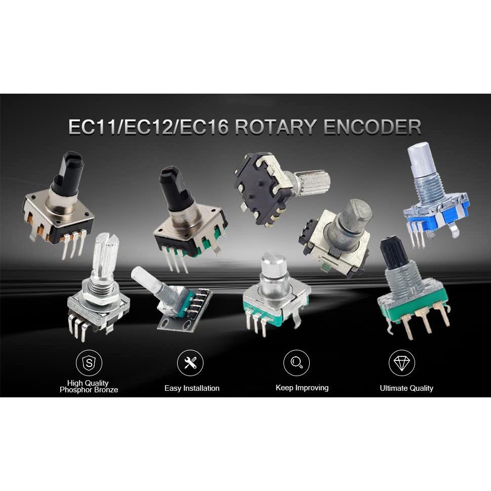 Codificador Rotativo Fielect EC11 5 Pines Eje 20mm 5Pcs
