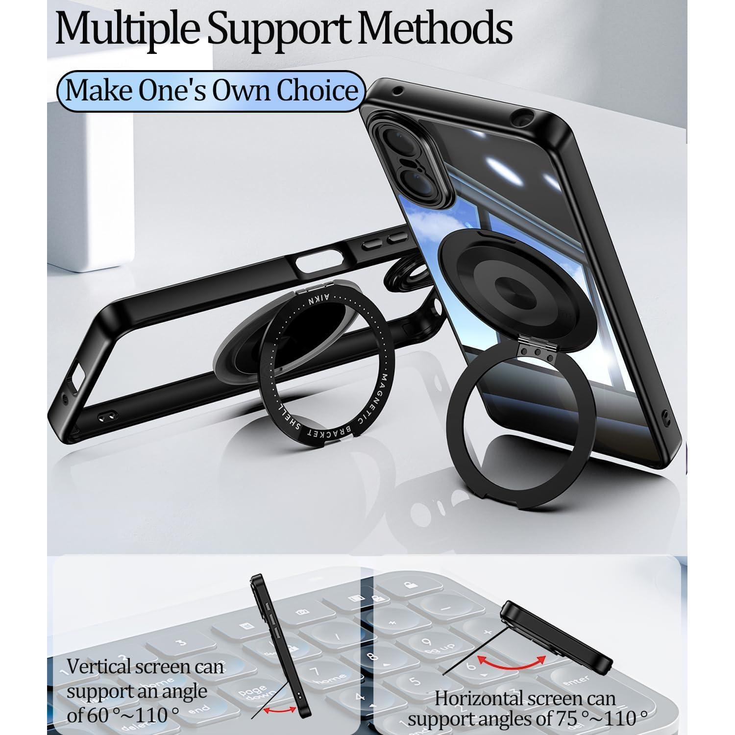 Funda Transparente Hlgcokro para Sony Xperia 10 VI - Negro