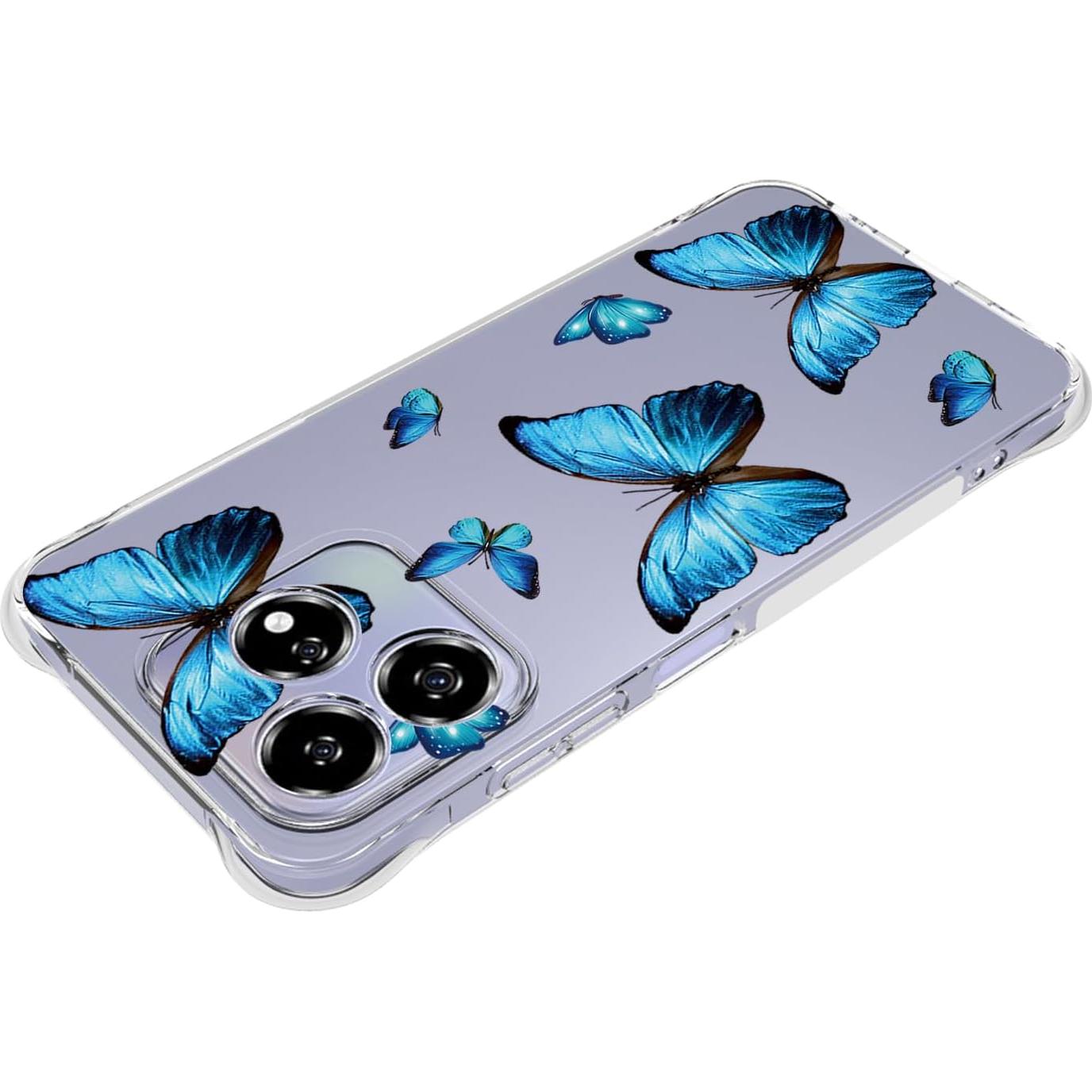 Funda TPU ZTE Blade V60 4G / Axon 60 4G Mariposa Azul