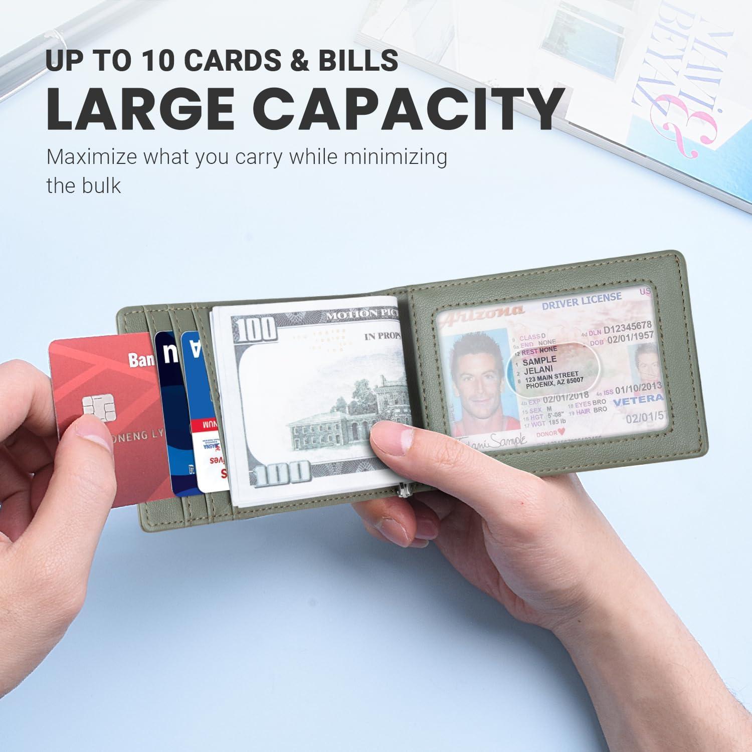 Billetera Slim Zitahli Z-MC01 Verde Bebé con Bloqueo RFID