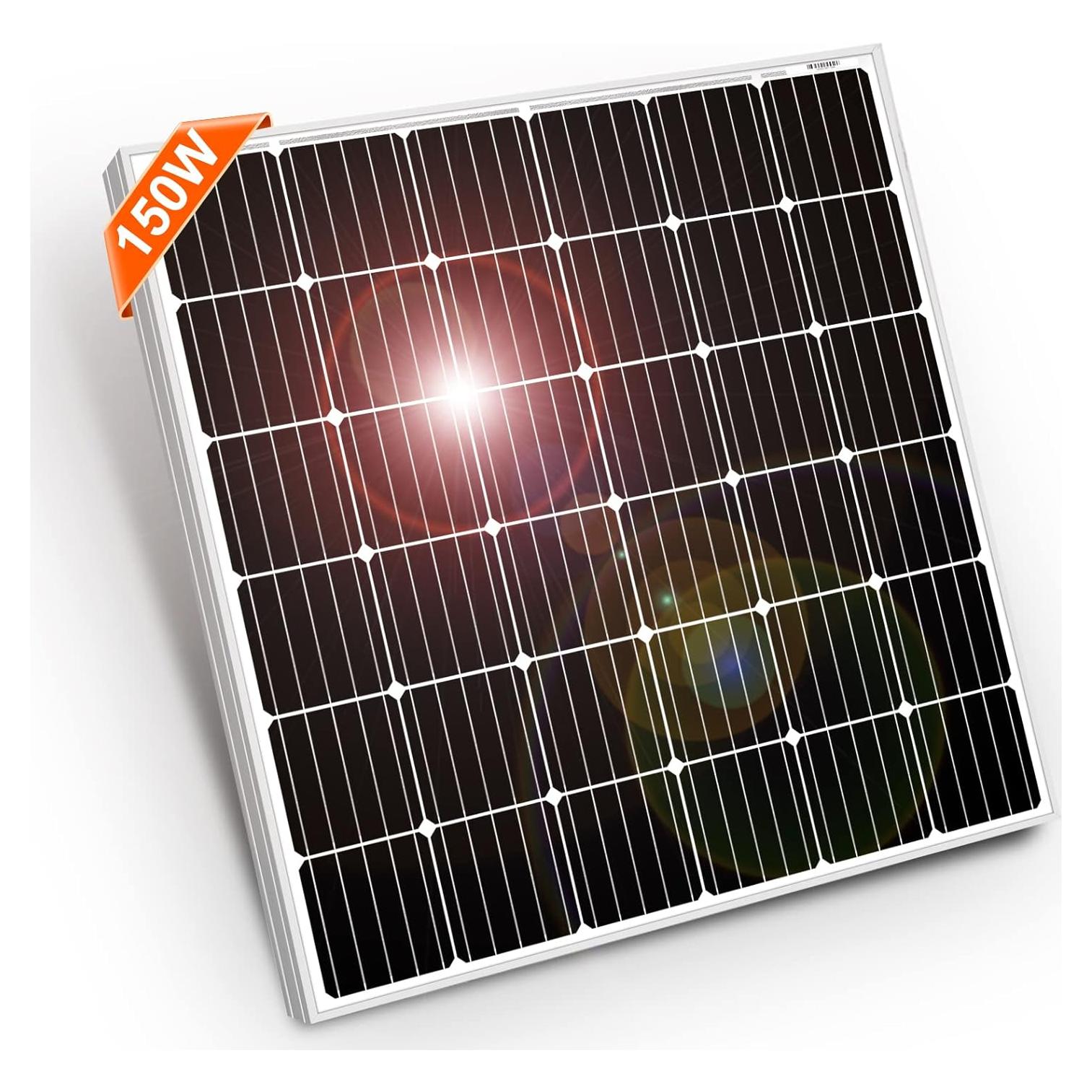 Panel Solar Monocristalino DOKIO 150W 18V Alta Eficiencia