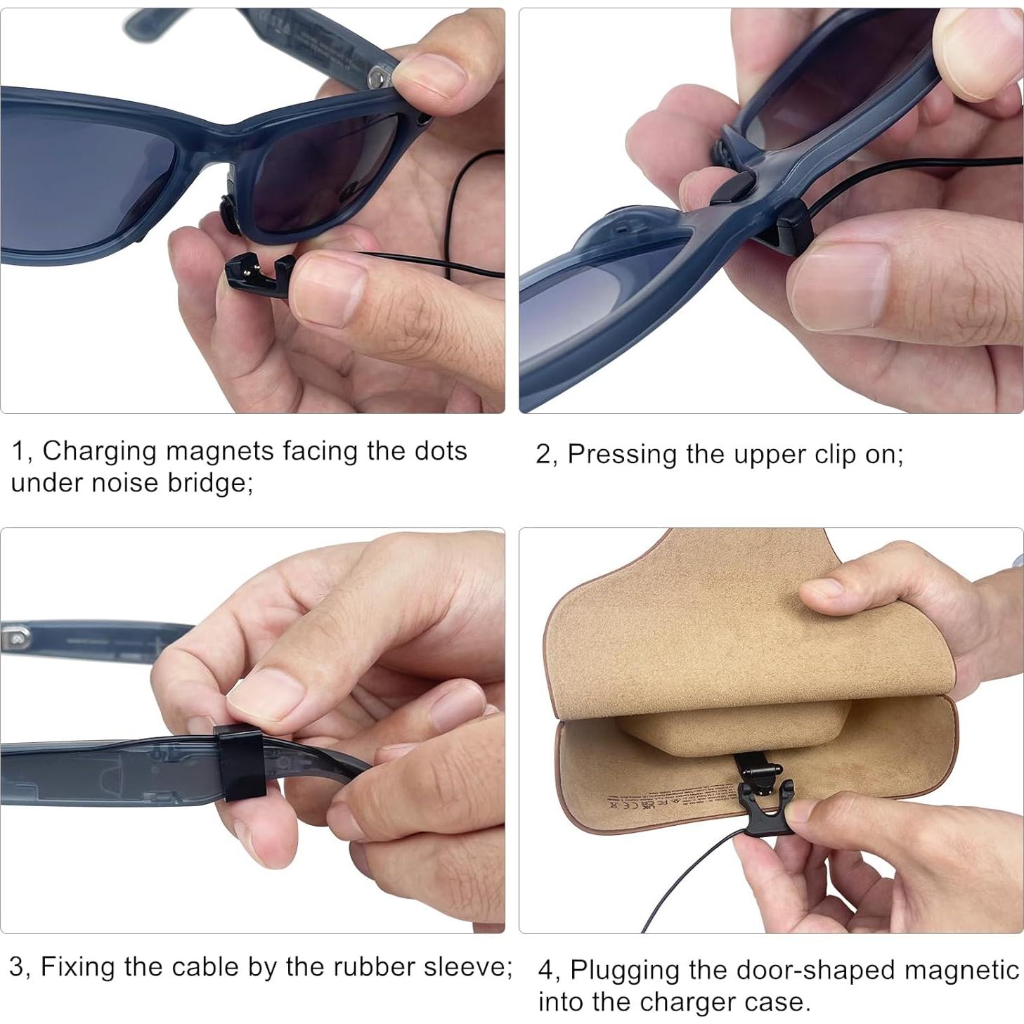 Cargador Magnético Weishan 1.5m para Gafas Ray-Ban Meta