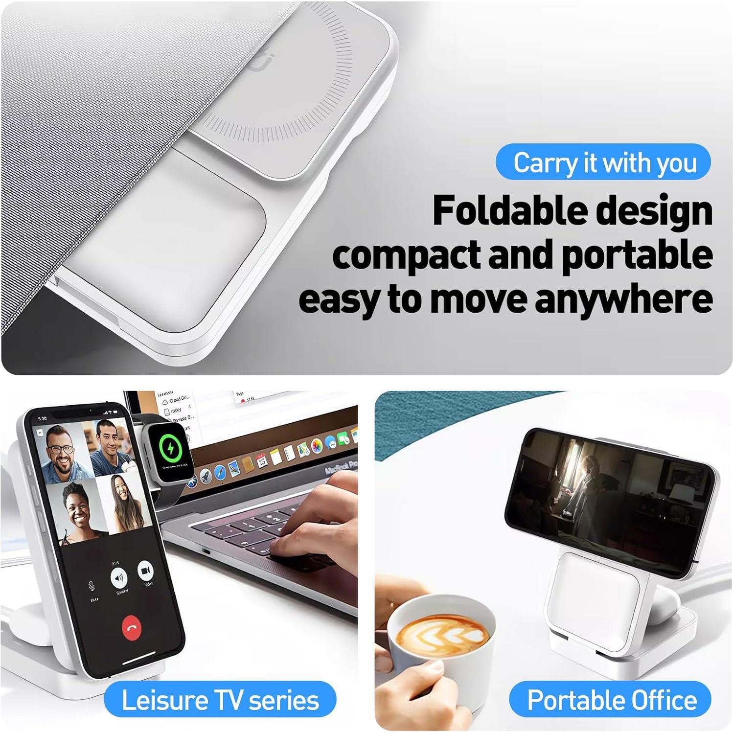 Estación de Carga Inalámbrica 3 en 1 FLYING APSARAS Negro