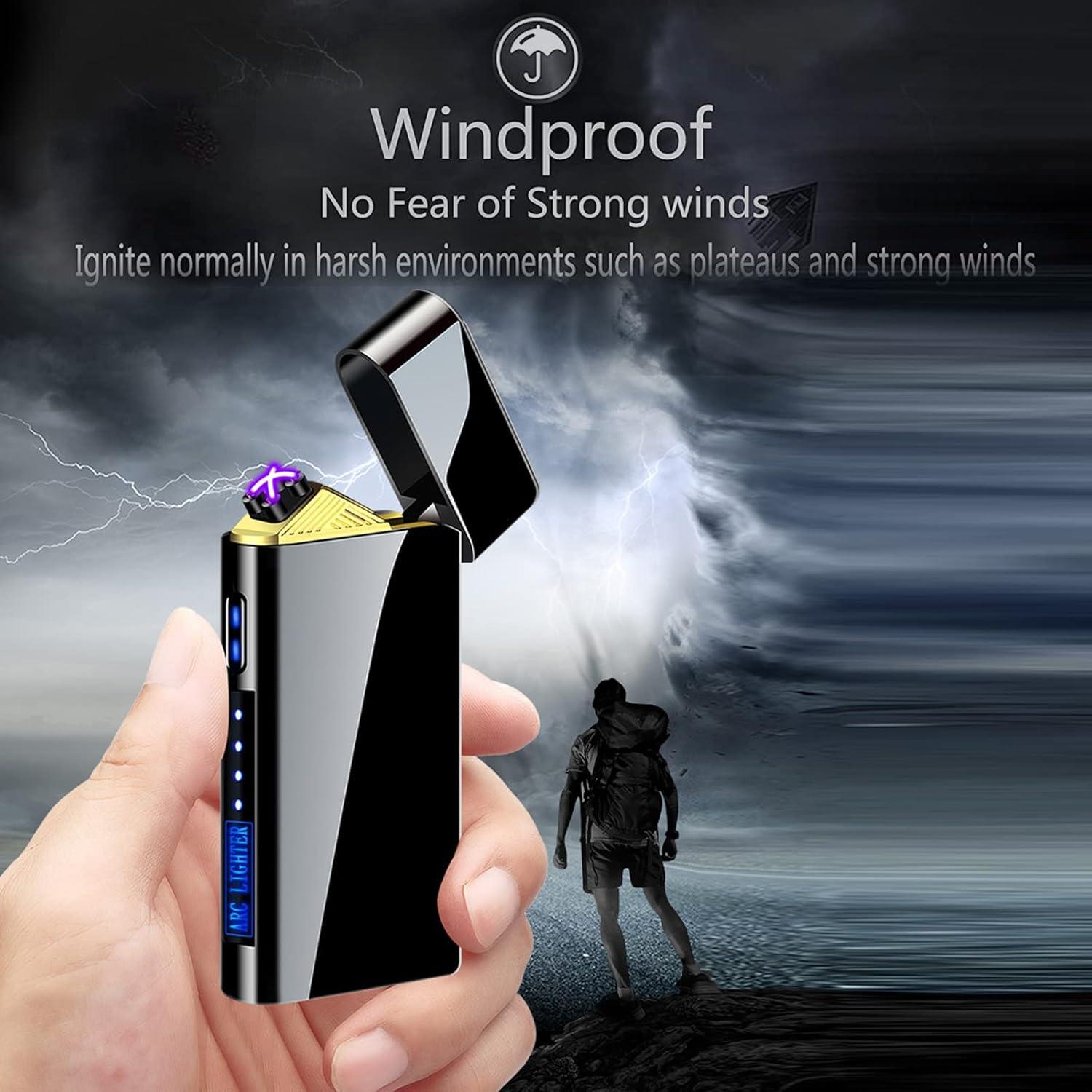 Encendedor Eléctrico 2 en 1 PIOYYDS D2 Negro Hielo Recargable