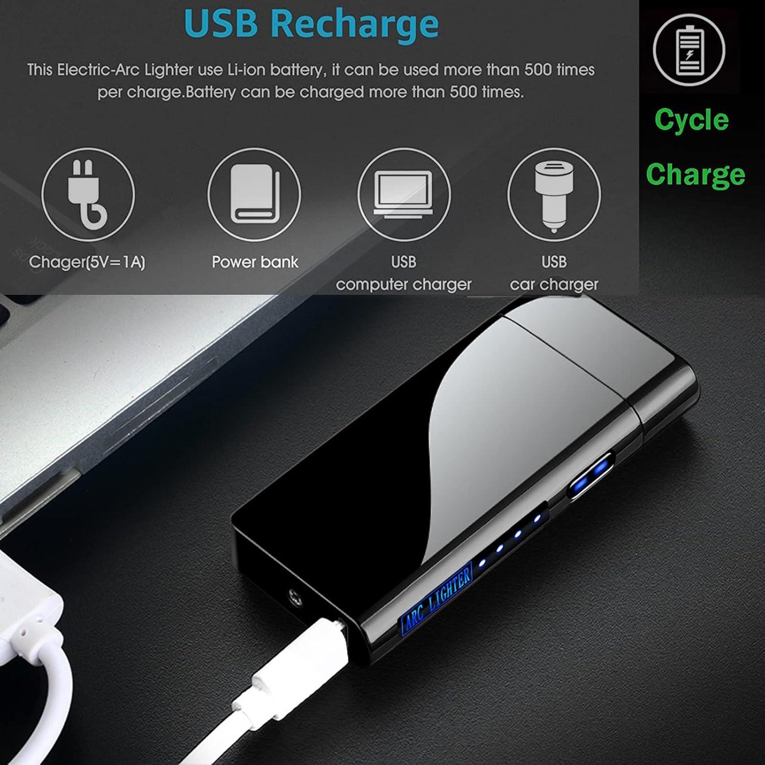 Encendedor Eléctrico 2 en 1 PIOYYDS D2 Negro Hielo Recargable