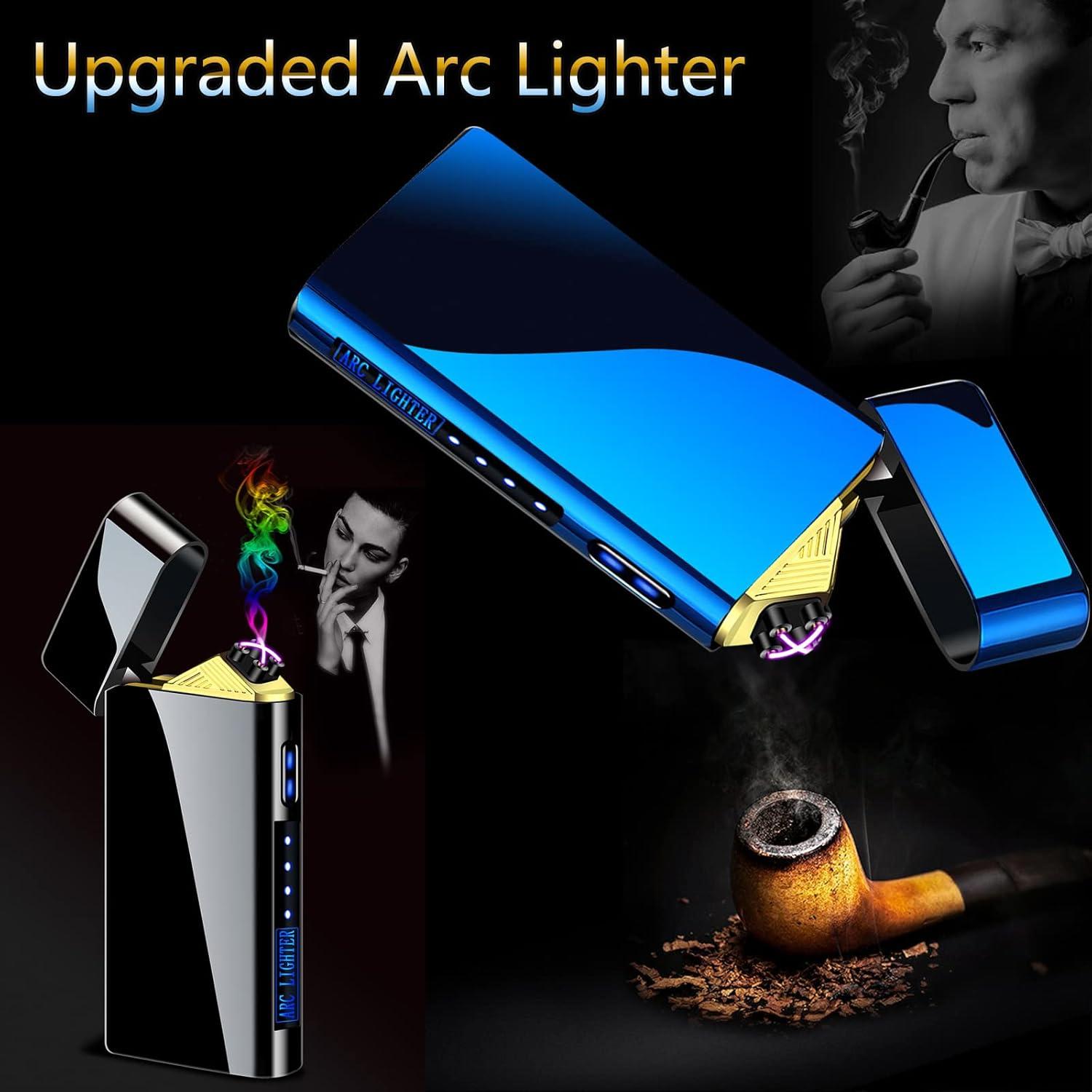 Encendedor Eléctrico 2 en 1 PIOYYDS D2 Negro Hielo Recargable