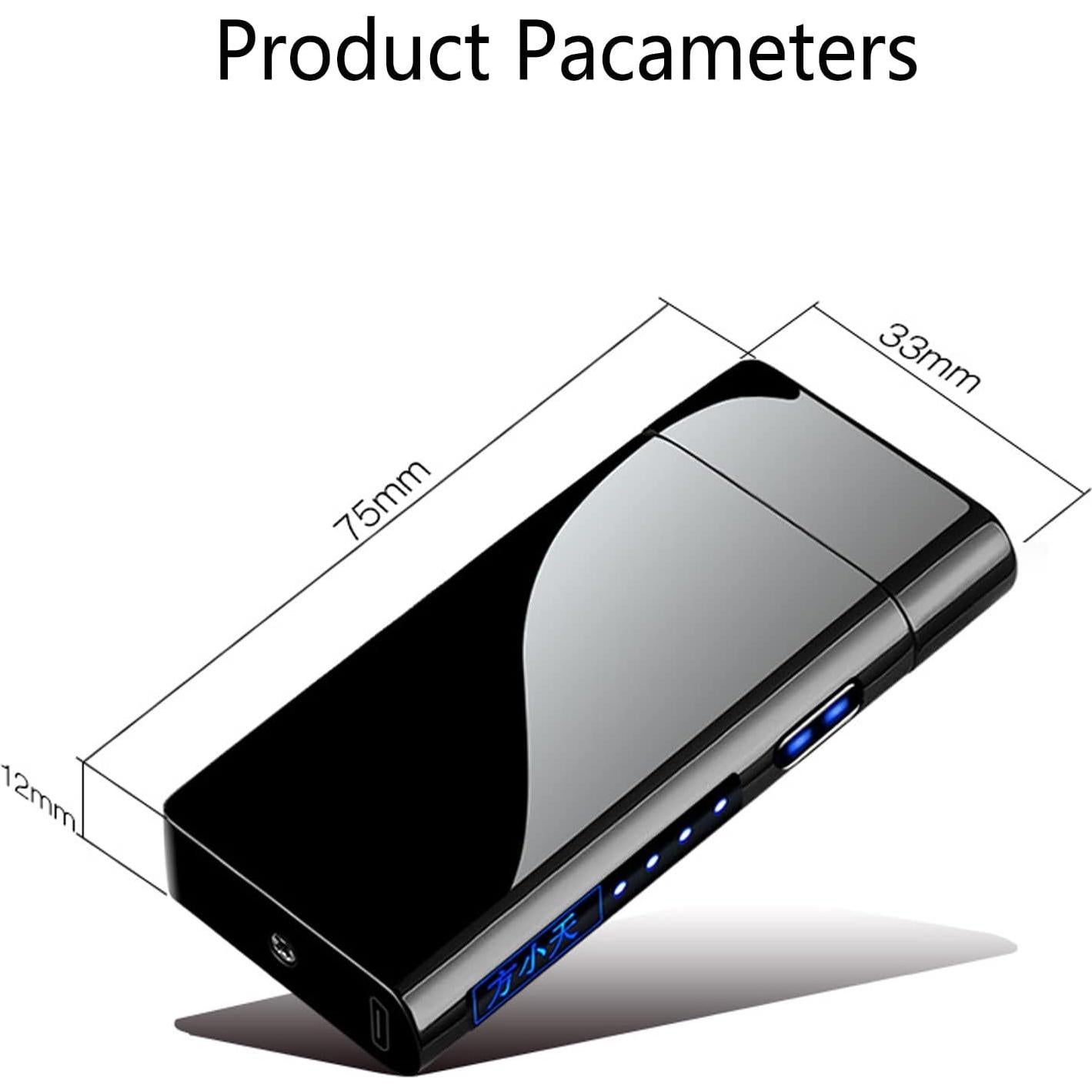 Encendedor Eléctrico 2 en 1 PIOYYDS D2 Negro Hielo Recargable