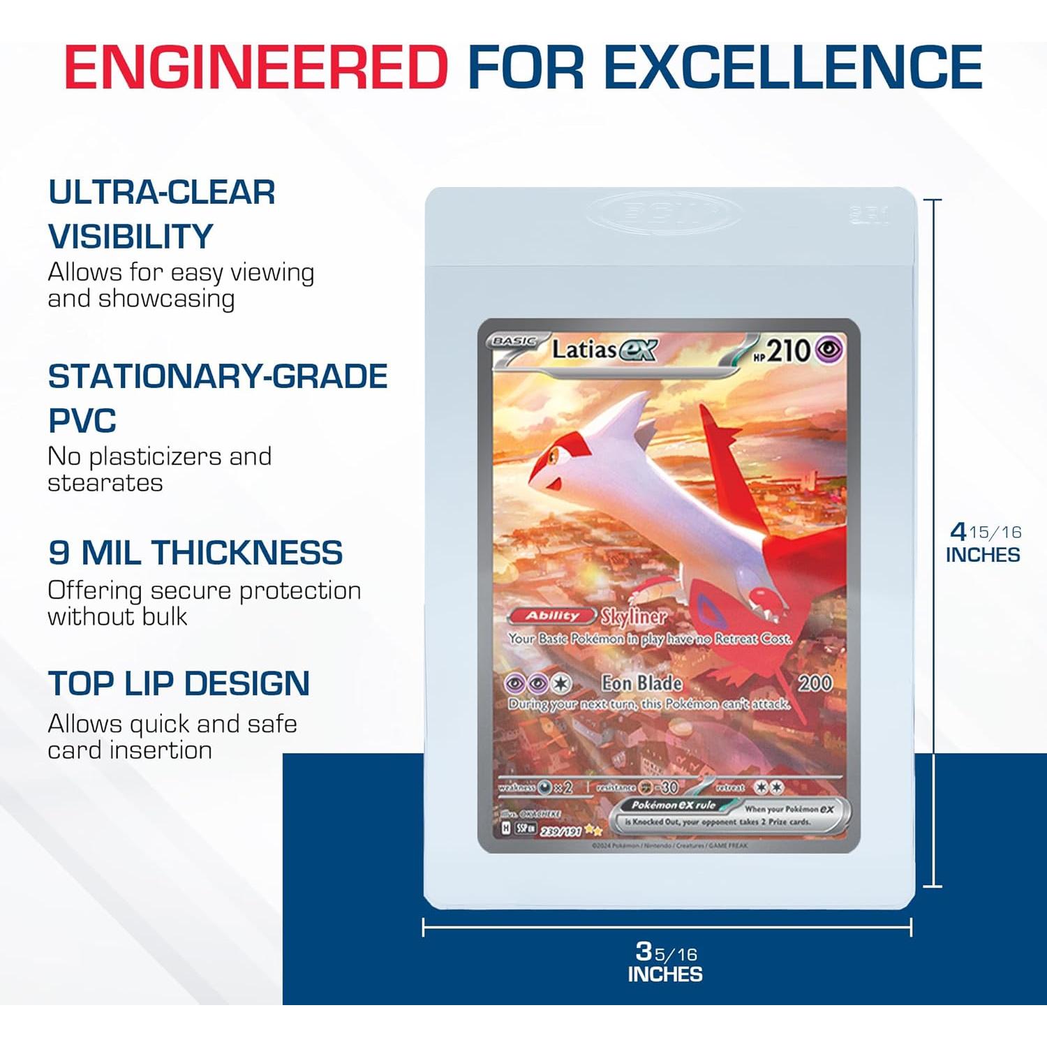 Soporte Semirrígido para Tarjetas BCW - 100 Unidades - PVC Transparente