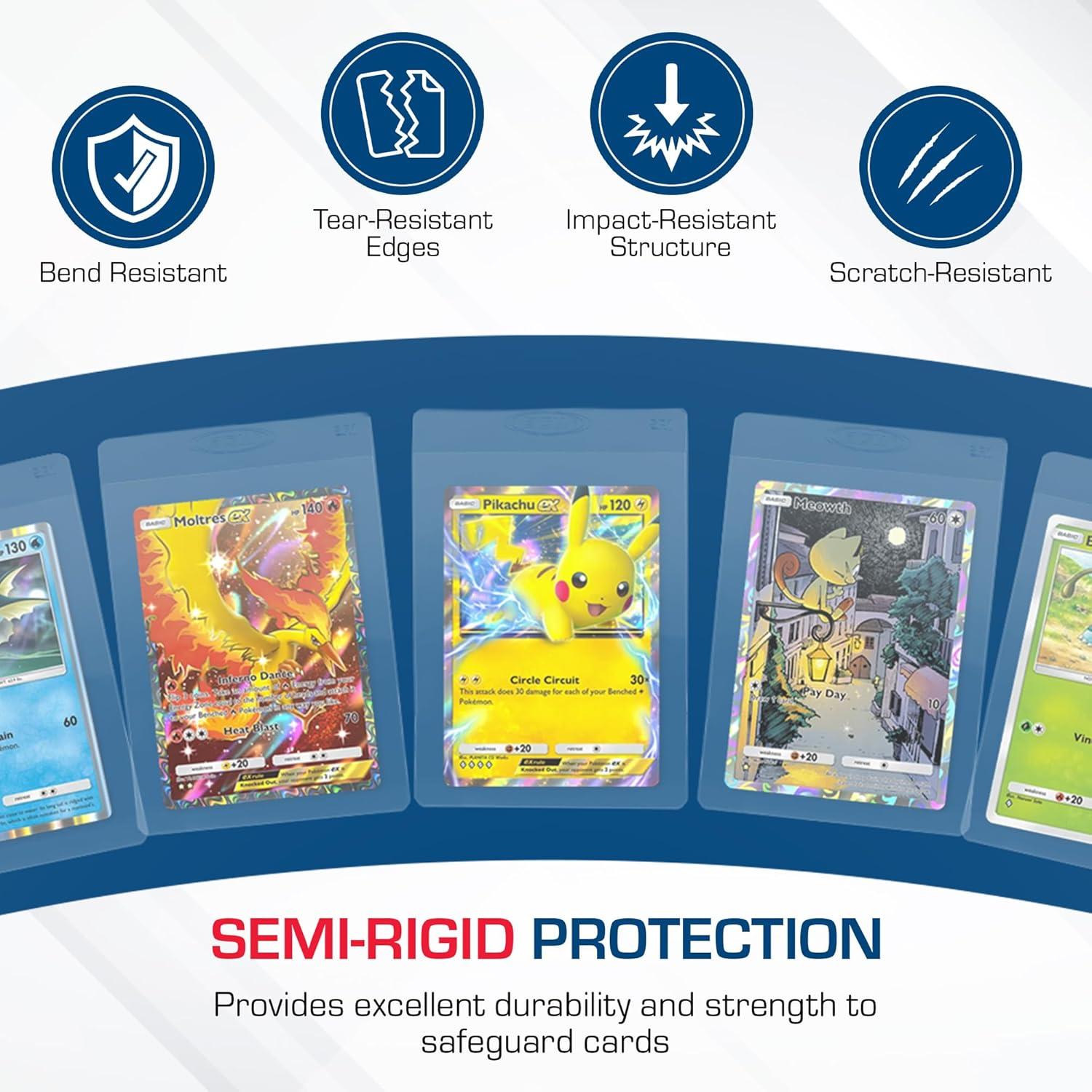 Soporte Semirrígido para Tarjetas BCW - 100 Unidades - PVC Transparente