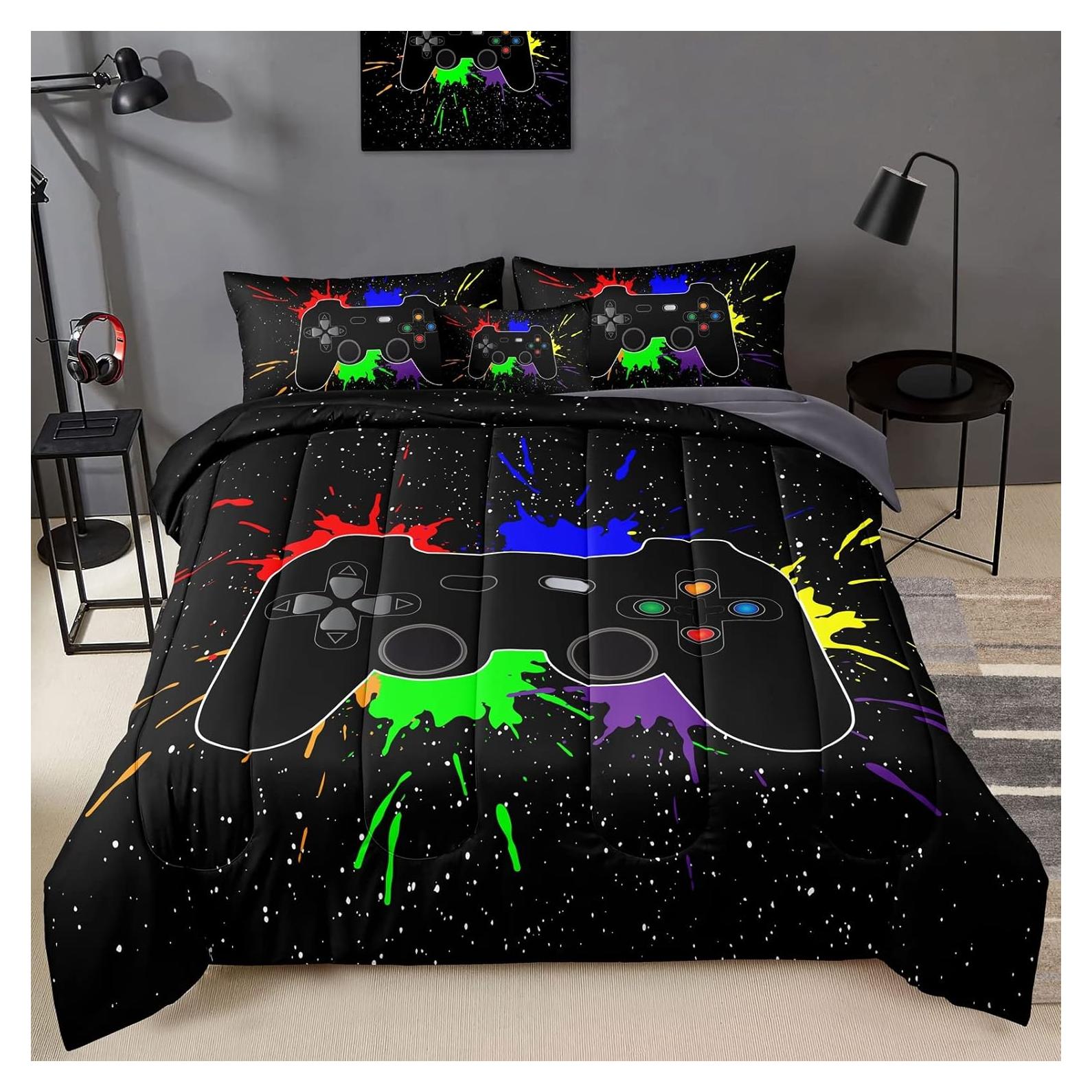 Juego de Edredón Gamer BDUCOK 5 Piezas Individual Microfibra