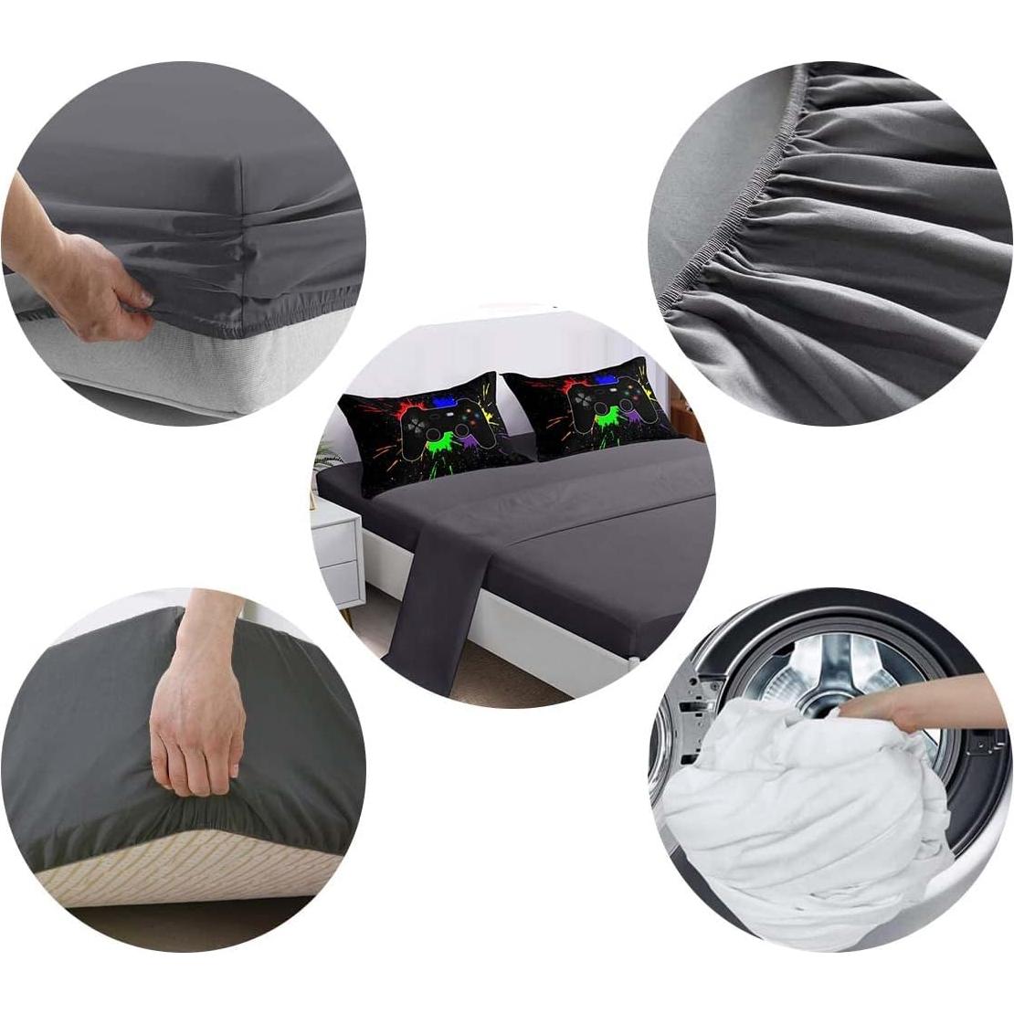 Juego de Edredón Gamer BDUCOK 5 Piezas Individual Microfibra