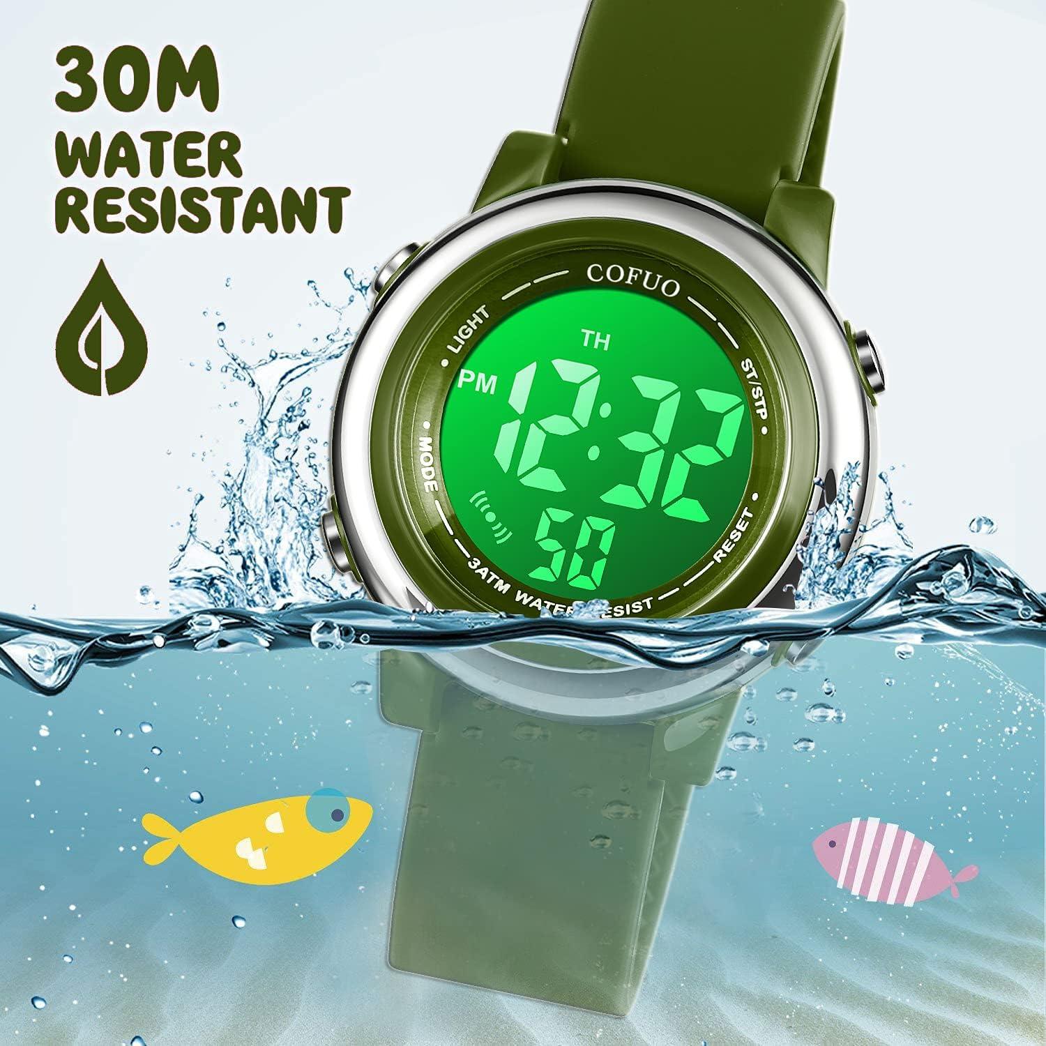 Reloj Deportivo Digital Cofuo para Niños Impermeable LED