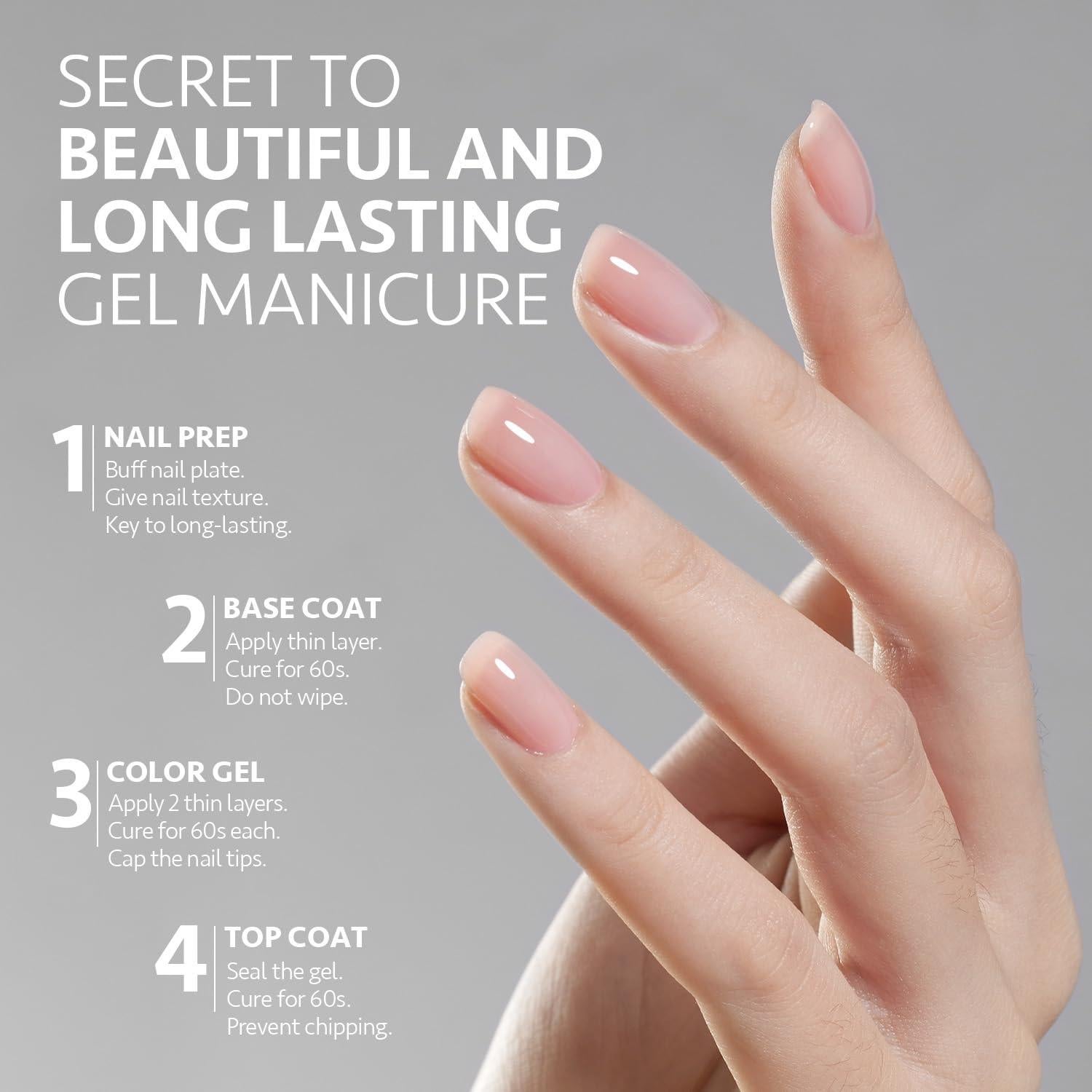 Conjunto Gel Top Coat y Base Coat Peel Off GAOY 16ml 2 Pcs