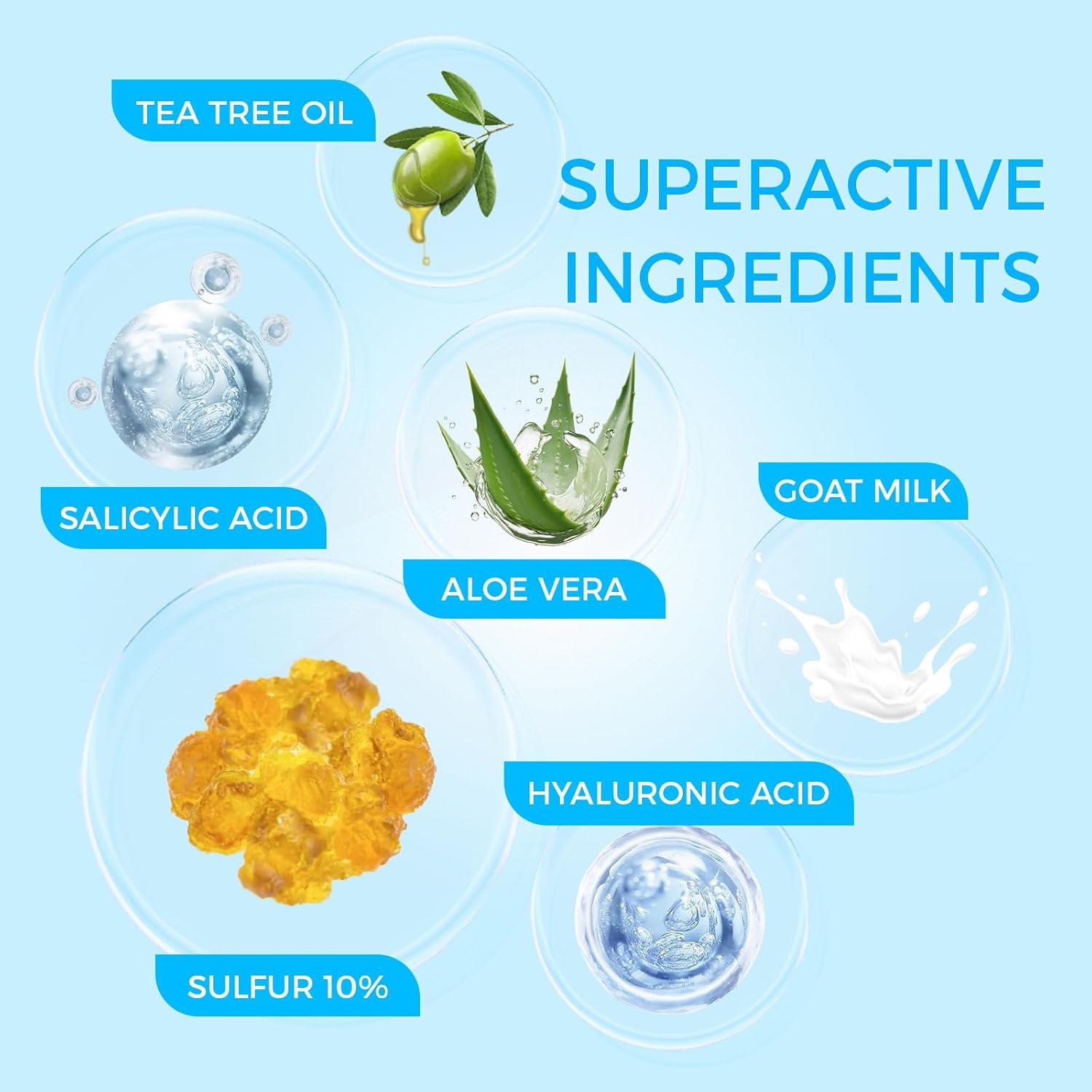 Jabón de Azufre OUKEYA 10% para Acné 114g - Tratamiento Facial