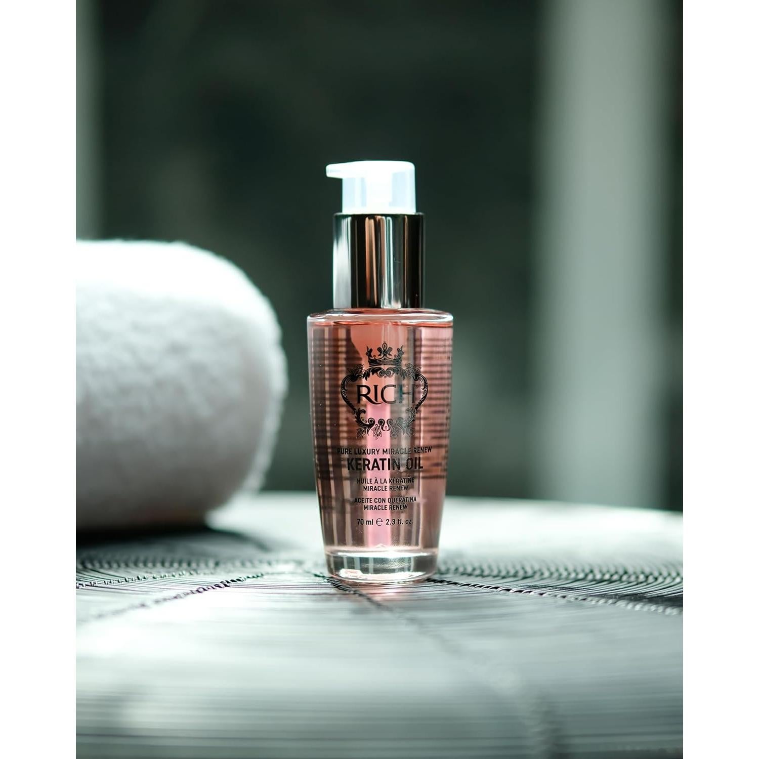 Aceite de Cabello RICO Queratina 65.2 g - Brillo y Anti-Frizz