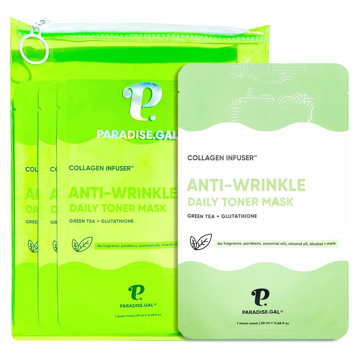Mascarillas Faciales Antienvejecimiento ParadiseGal - 10 Unidades