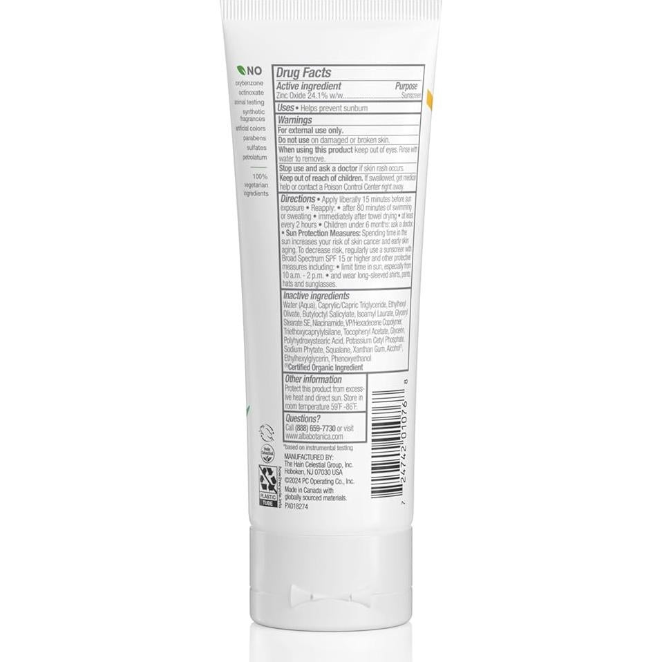Protector Solar Facial Alba Botanica SPF 30 Mineral 60 ml