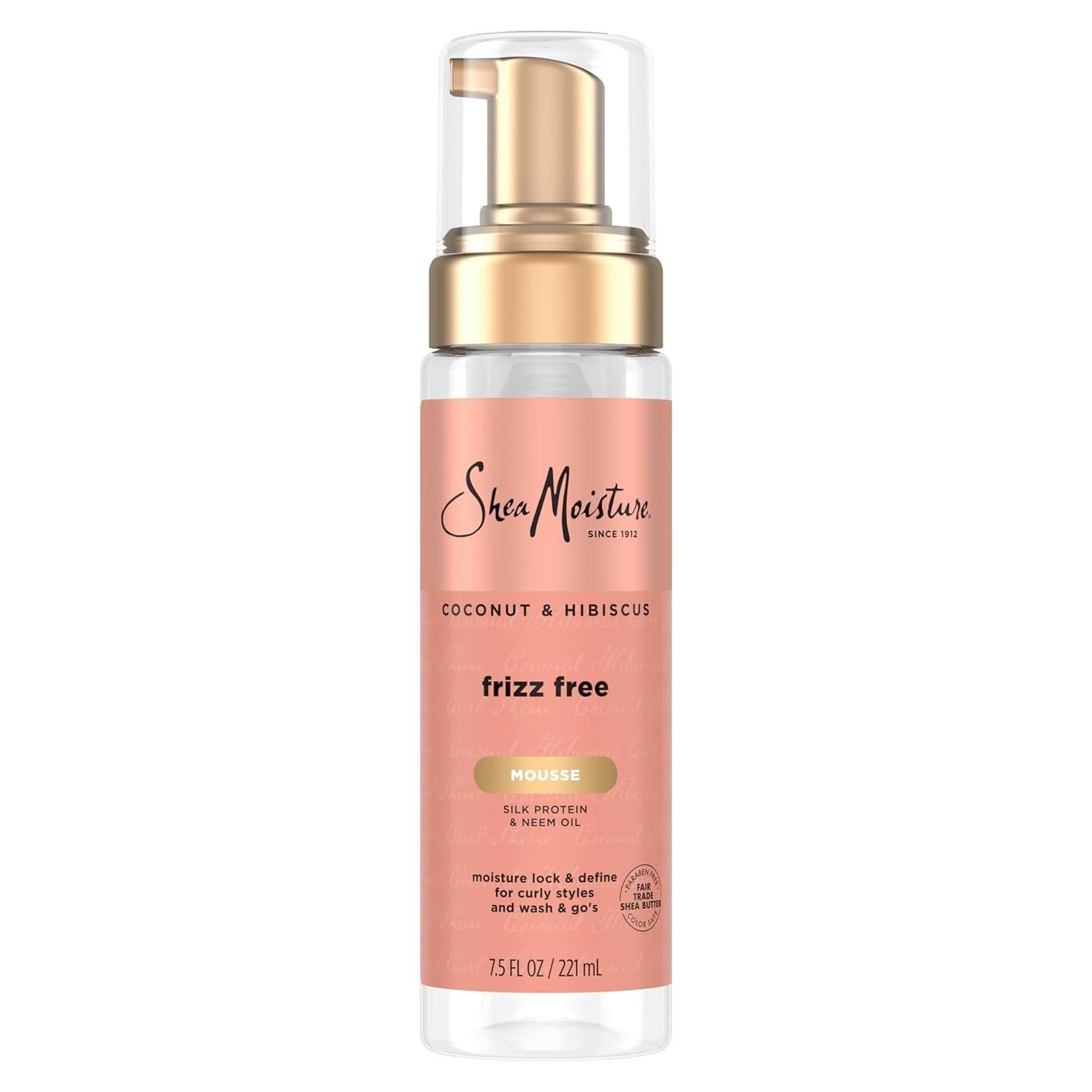 Mousse para Rizos Shea Moisture Coco y Hibisco 211 g Sin Frizz