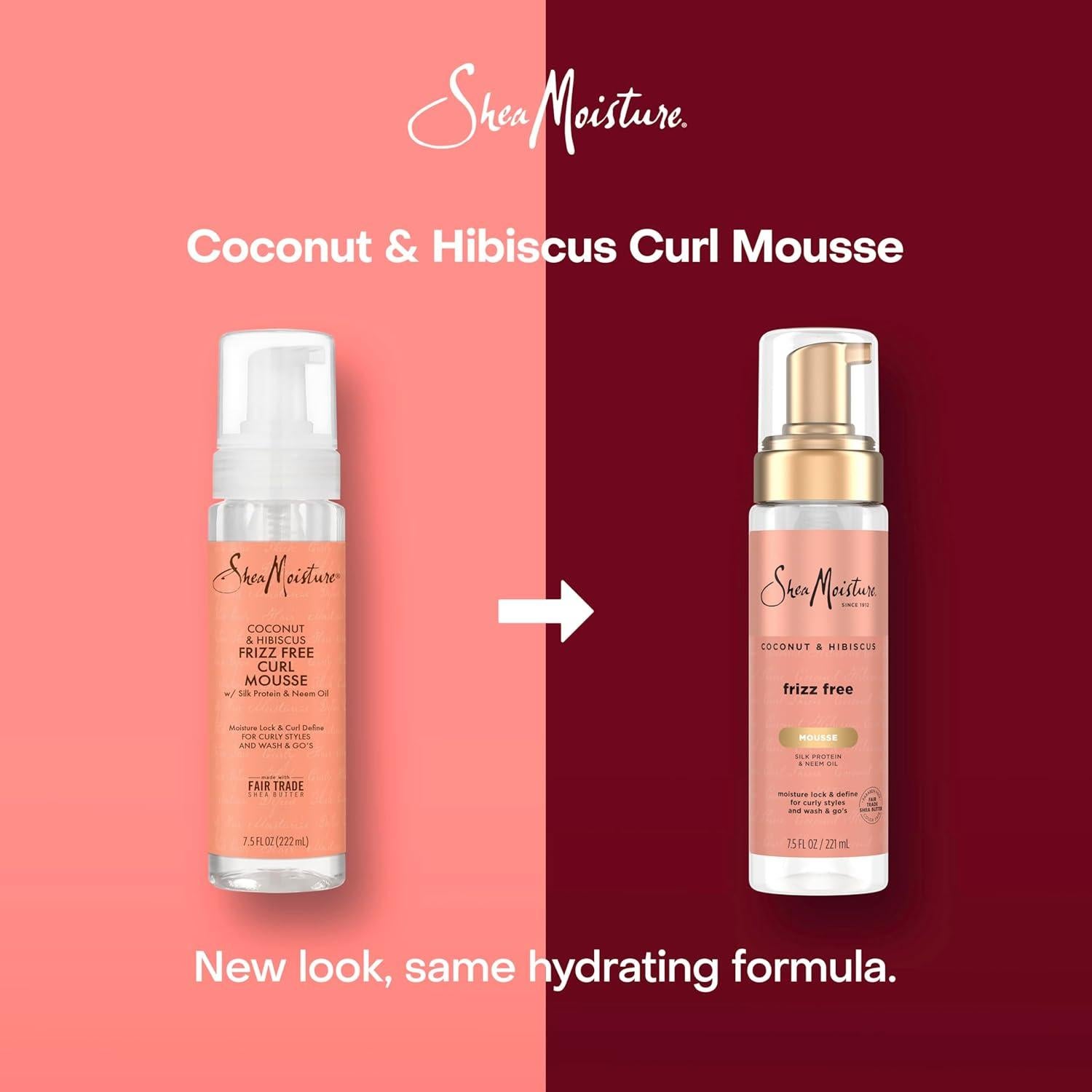 Mousse para Rizos Shea Moisture Coco y Hibisco 211 g Sin Frizz