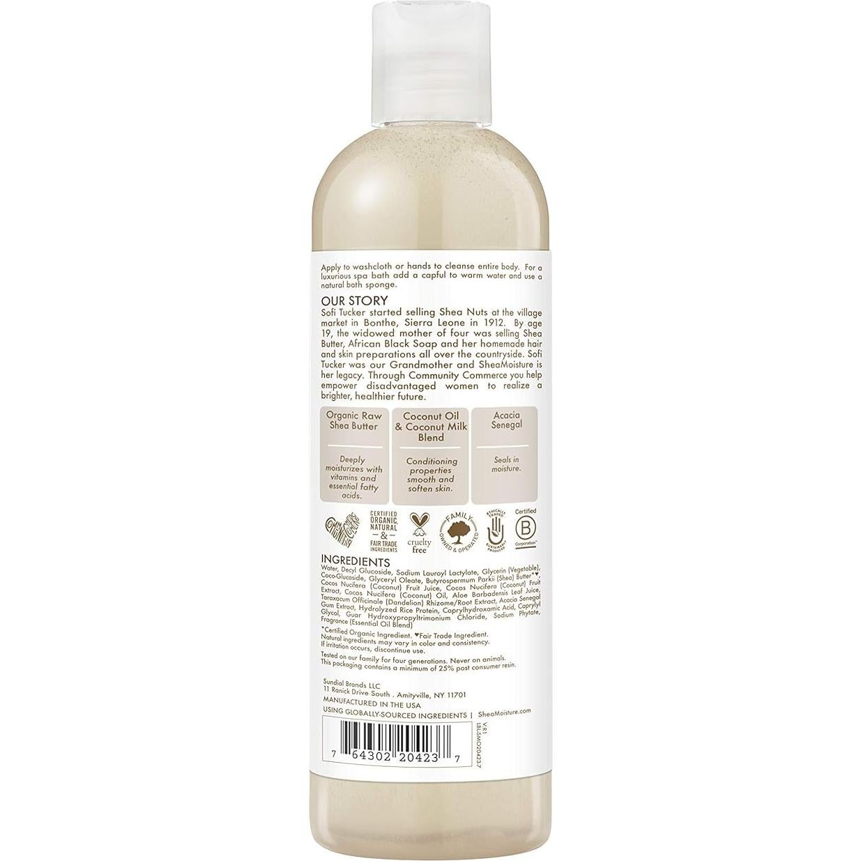 Gel de Baño SheaMoisture 100% Aceite de Coco Virgen 384 ml