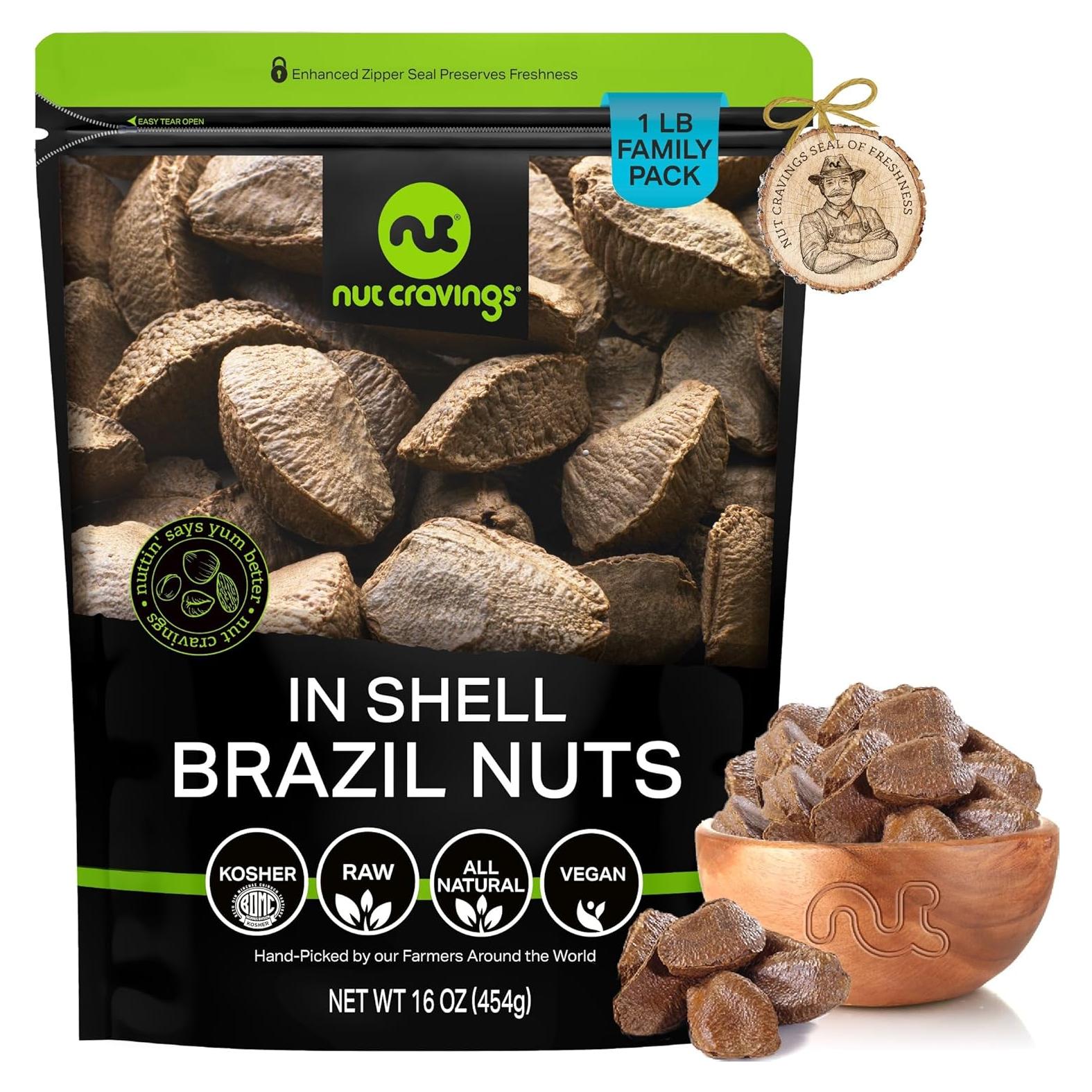 Nueces de Brasil Crudas en Cáscara Nut Cravings 454g