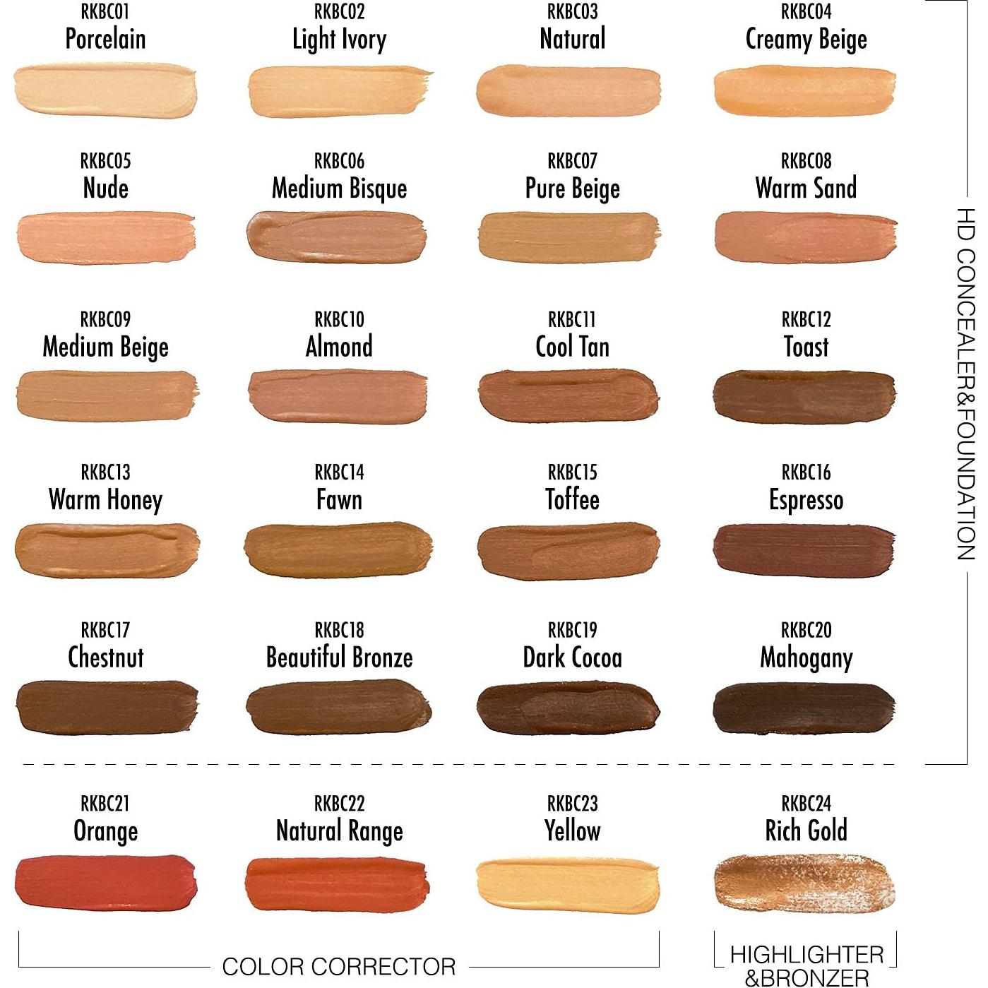Corrector 4-en-1 Ruby Kisses Almendra - Cobertura Completa
