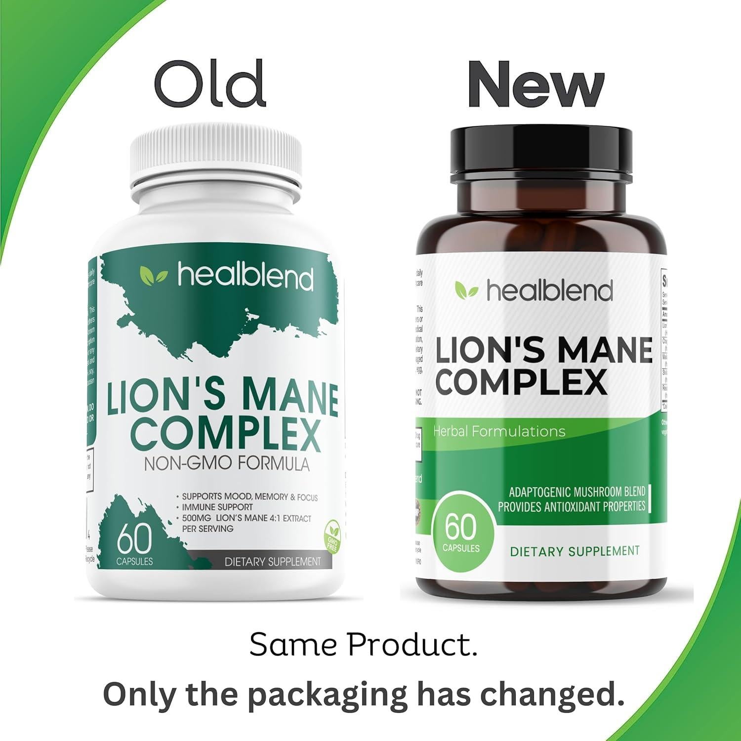 Cápsulas de Champiñón Melena de León Healblend - 60 Unidades