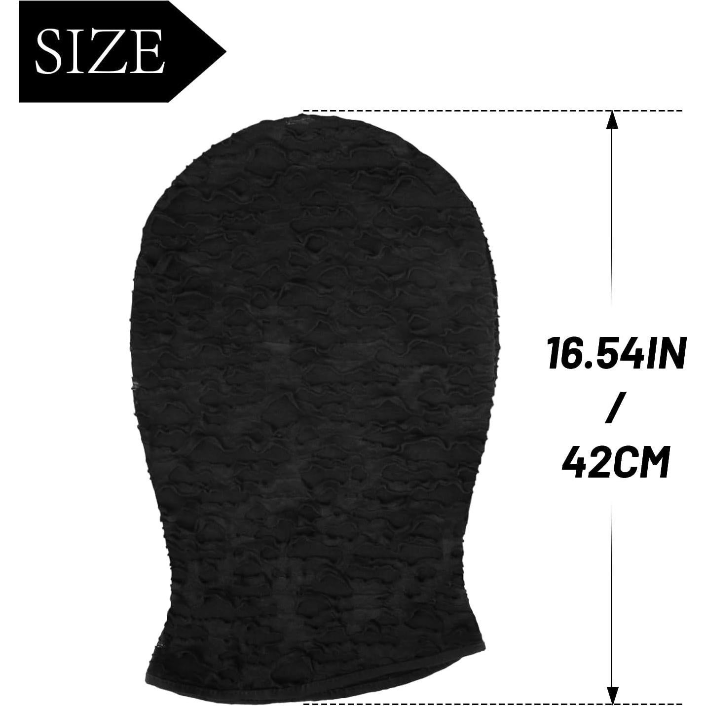 Máscara de encaje completa gótica negra para Halloween adulto