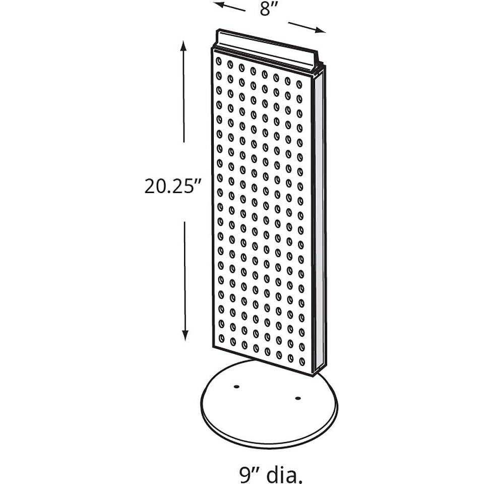 Exhibidor de Tablero de Clavijas Azar 700509-BLK 2 Caras