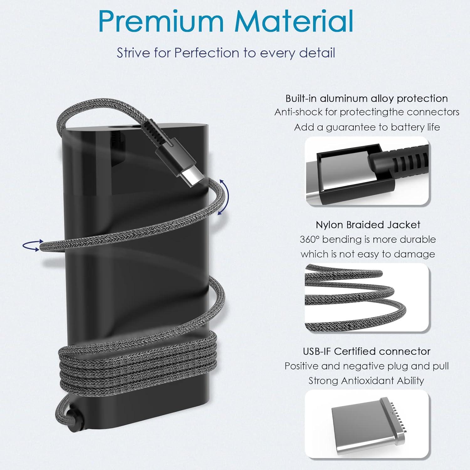 Cargador USB C 65W GVKRLXZ para HP Envy 17T y ProBook 450