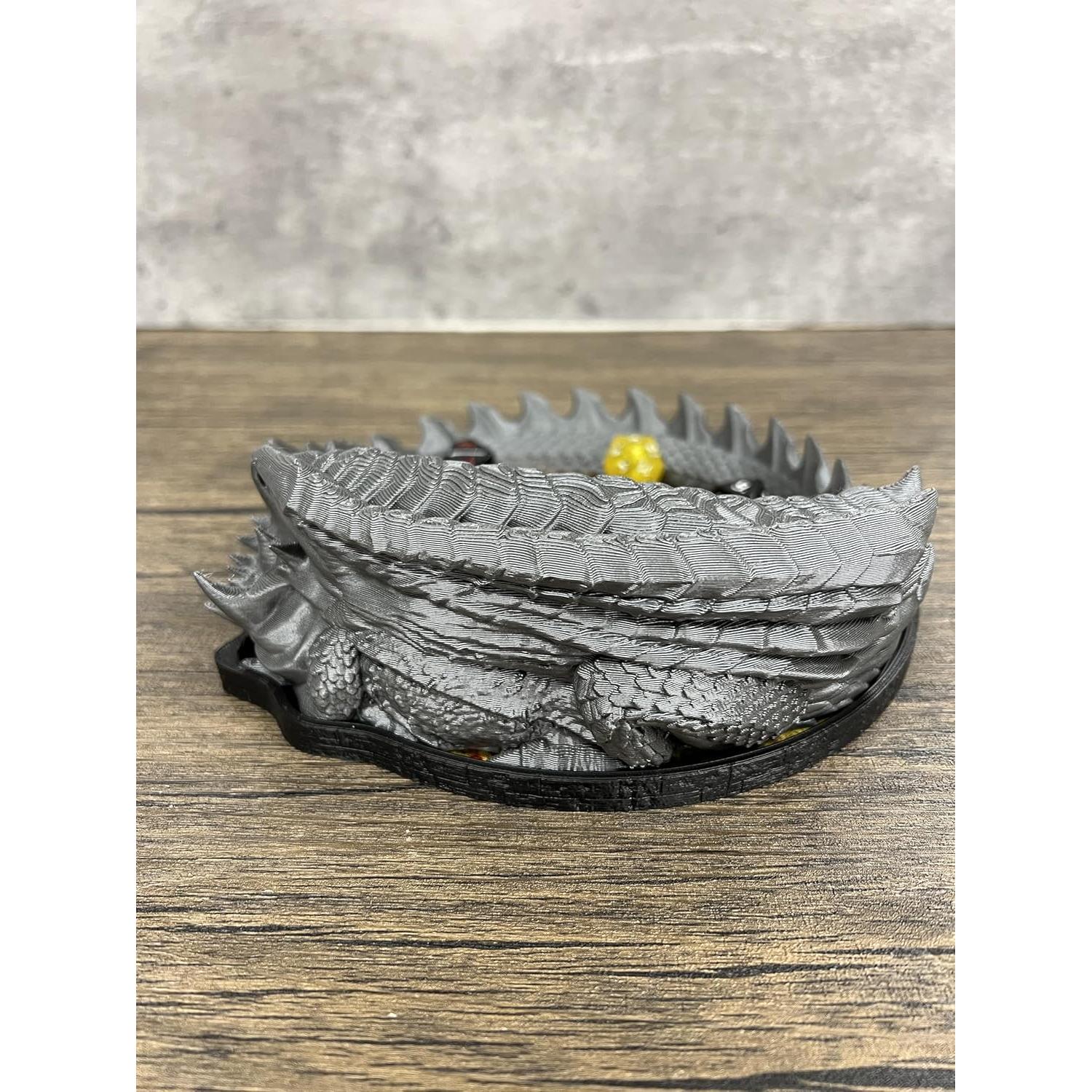 Bandeja de Dados MunnyGrubbers V2 Plata con 7 Dados D20