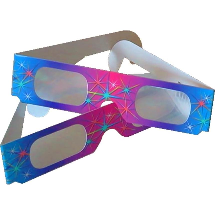 Gafas de Difracción de Fuegos Artificiales Super Feliz - 50 Unidades