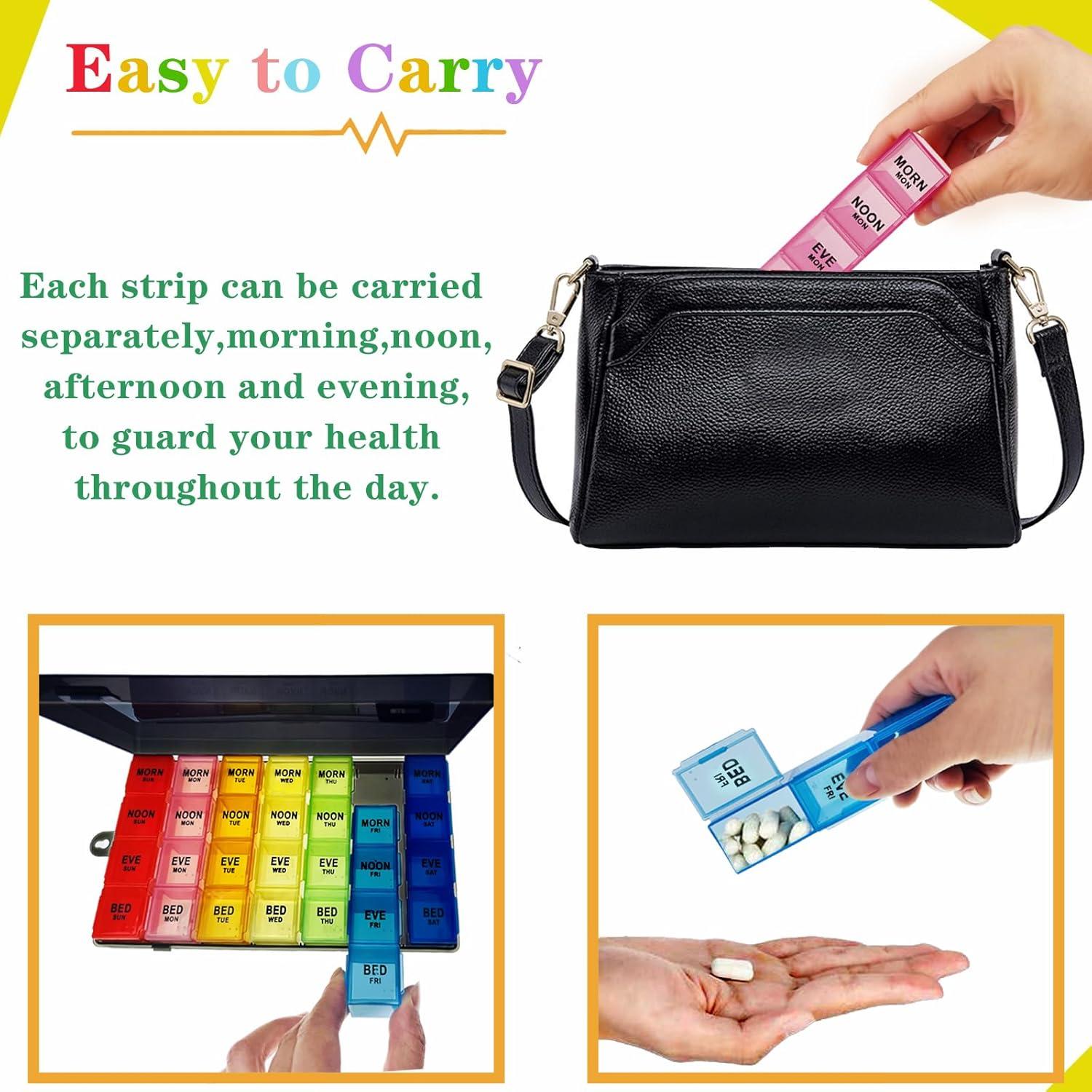 Organizador Semanal de Pastillas ZVZM 28 Compartimentos Grande