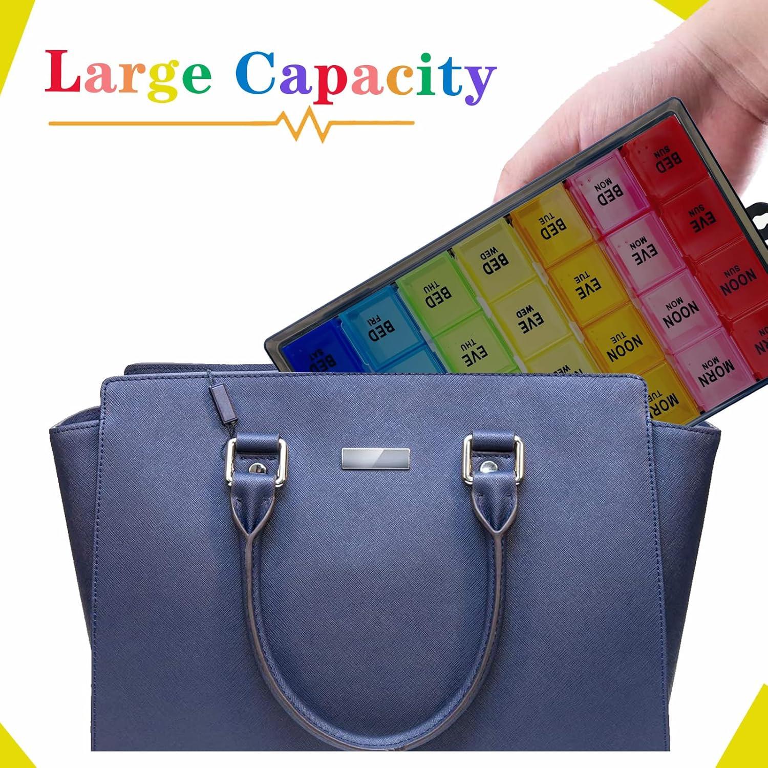 Organizador Semanal de Pastillas ZVZM 28 Compartimentos Grande