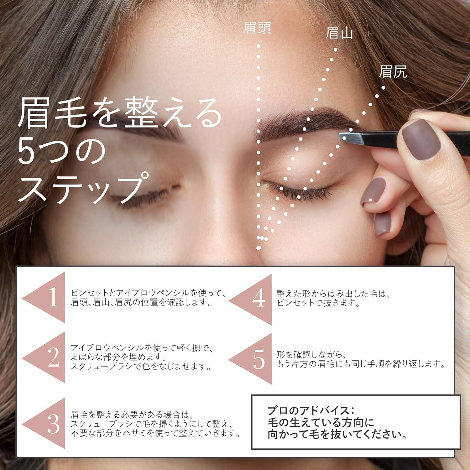 Pinzas Guru para Cejas - Set de 2, Acero Inoxidable, Verde