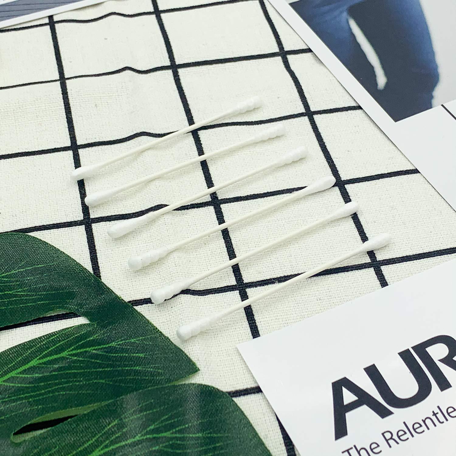 Hisopos de Algodón para Bebés Aurasin 200 Pcs Espiral y Redondos