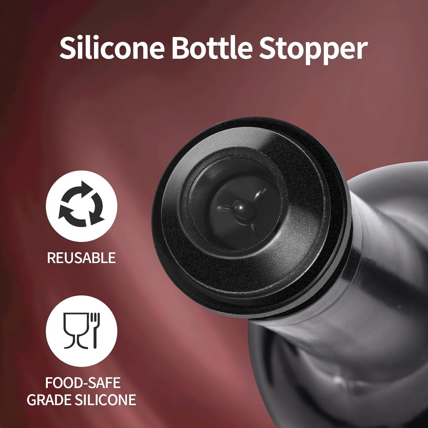 Bomba Eléctrica para Vino SUGOOL con 4 Tapones Reutilizables