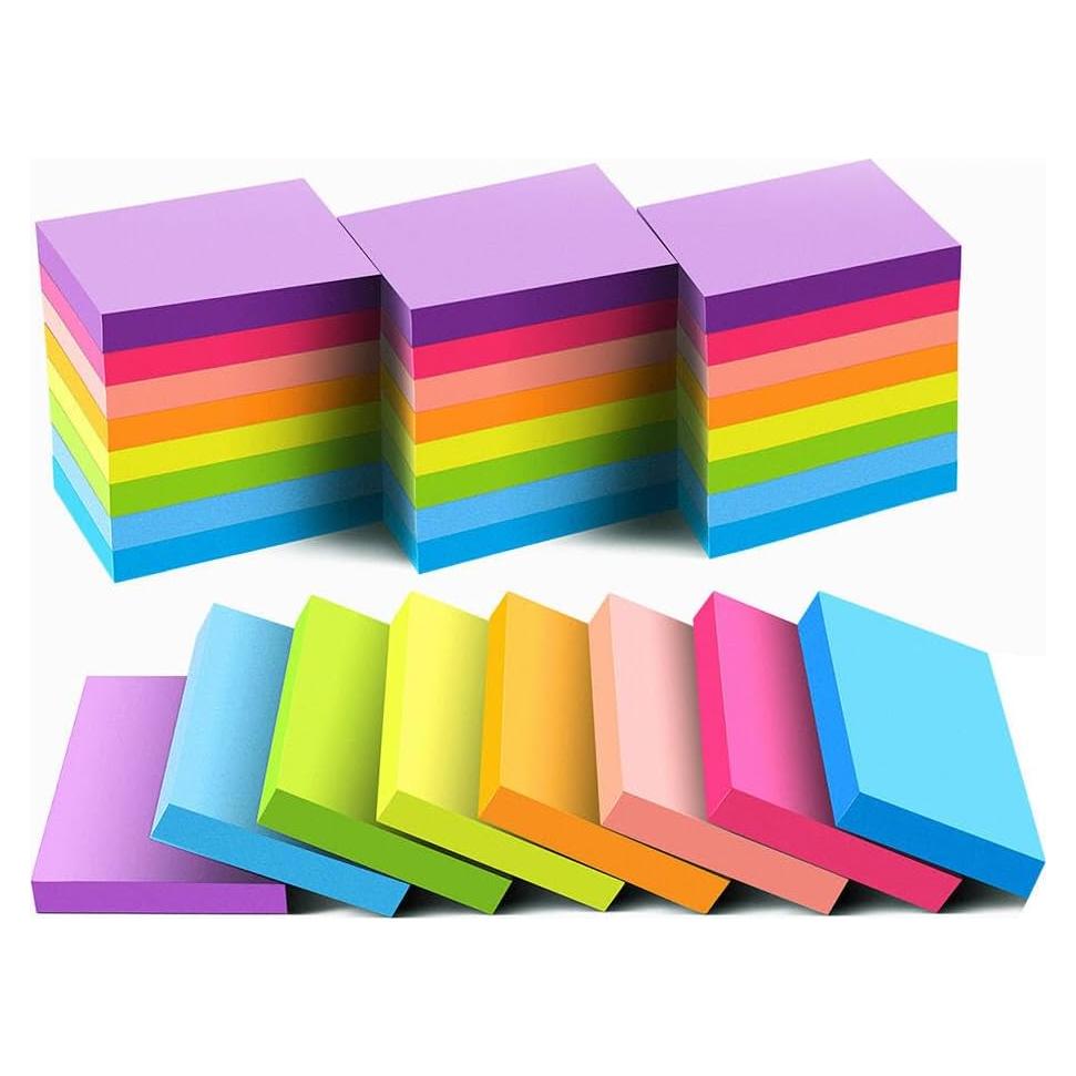 Notas Adhesivas Mini Vanpad 3.81x5.08 cm 24 Pzs Colores Brillantes